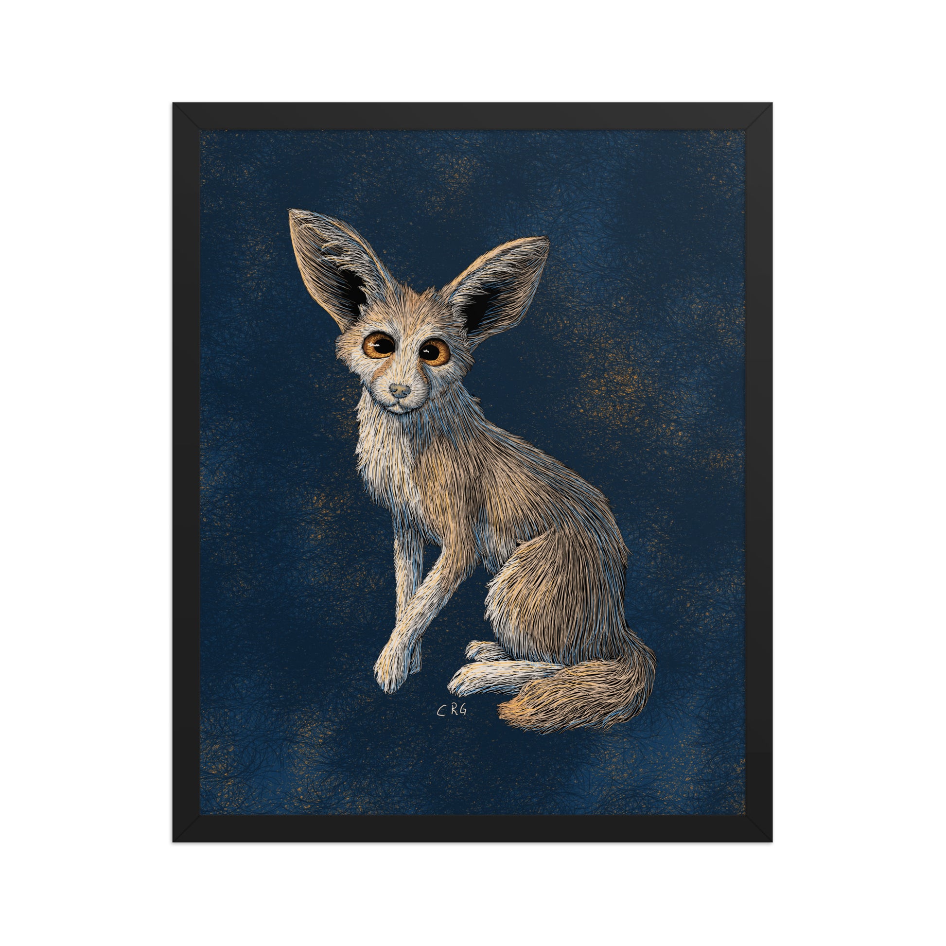 Curious Fennec Fox Art Print
