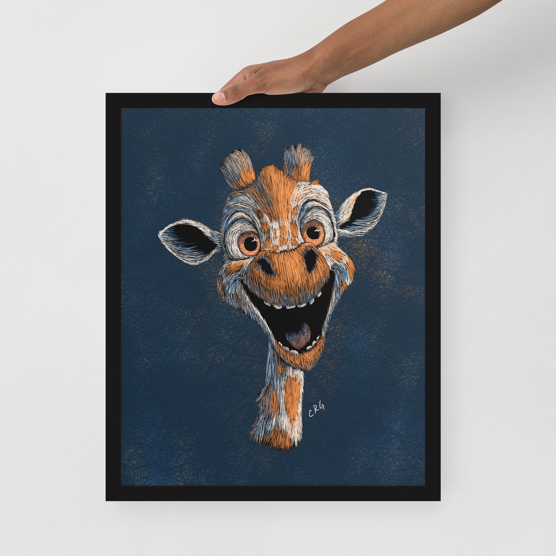 Happy Giraffe Art Print
