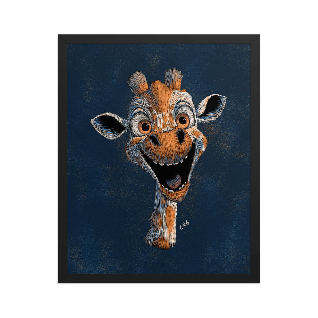 Happy Giraffe Art Print