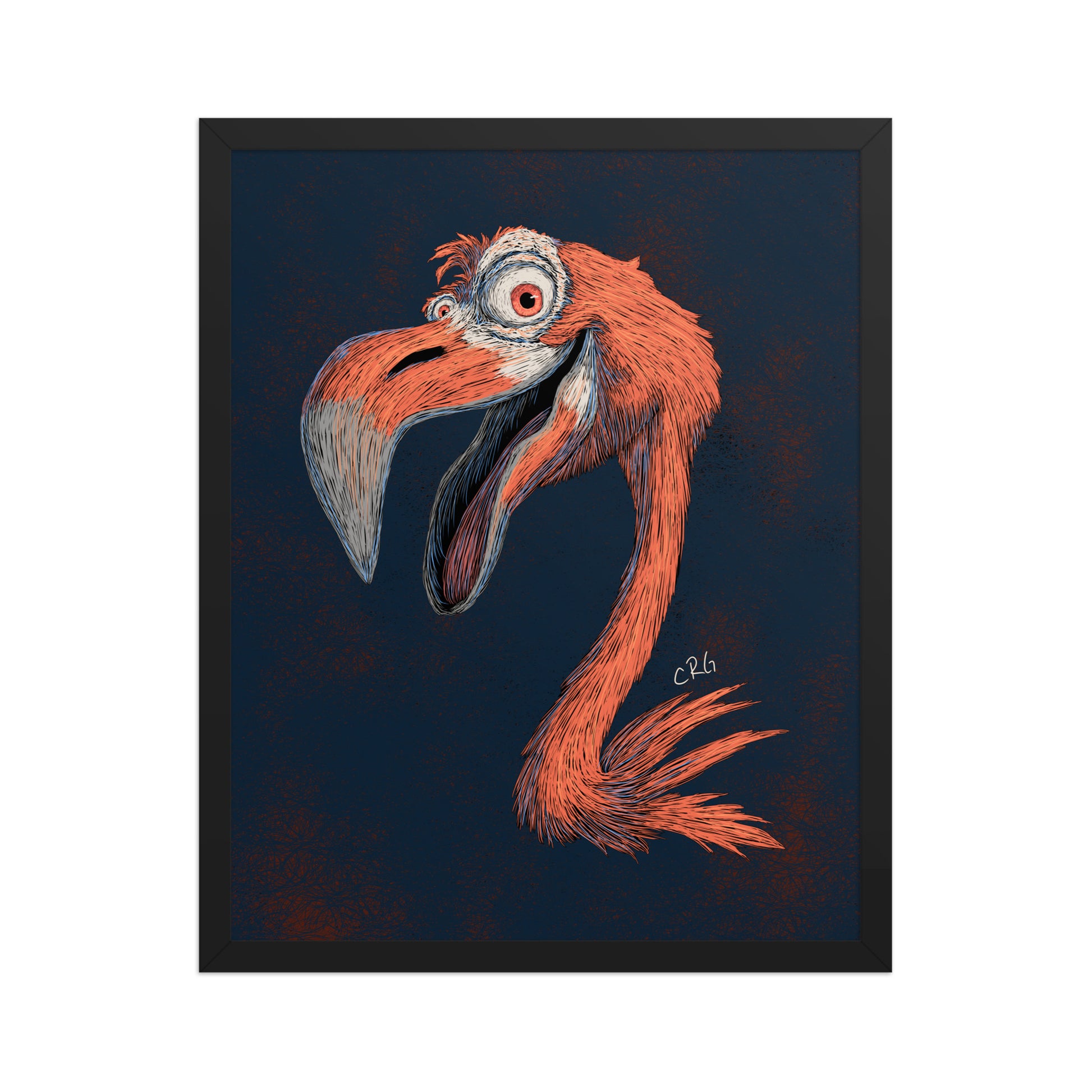 Happy Pink Flamingo Art Print