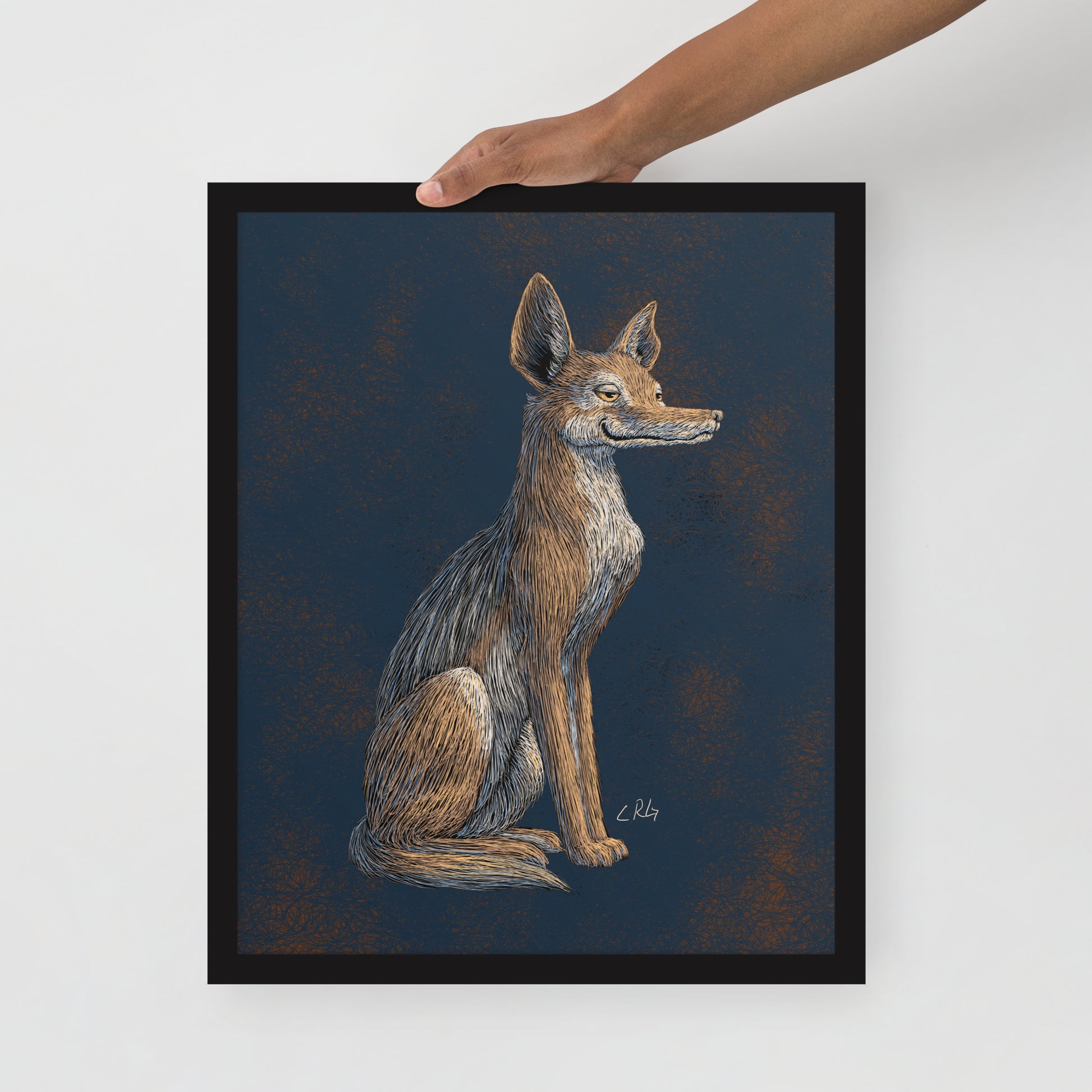 Savvy Jackal Art Print