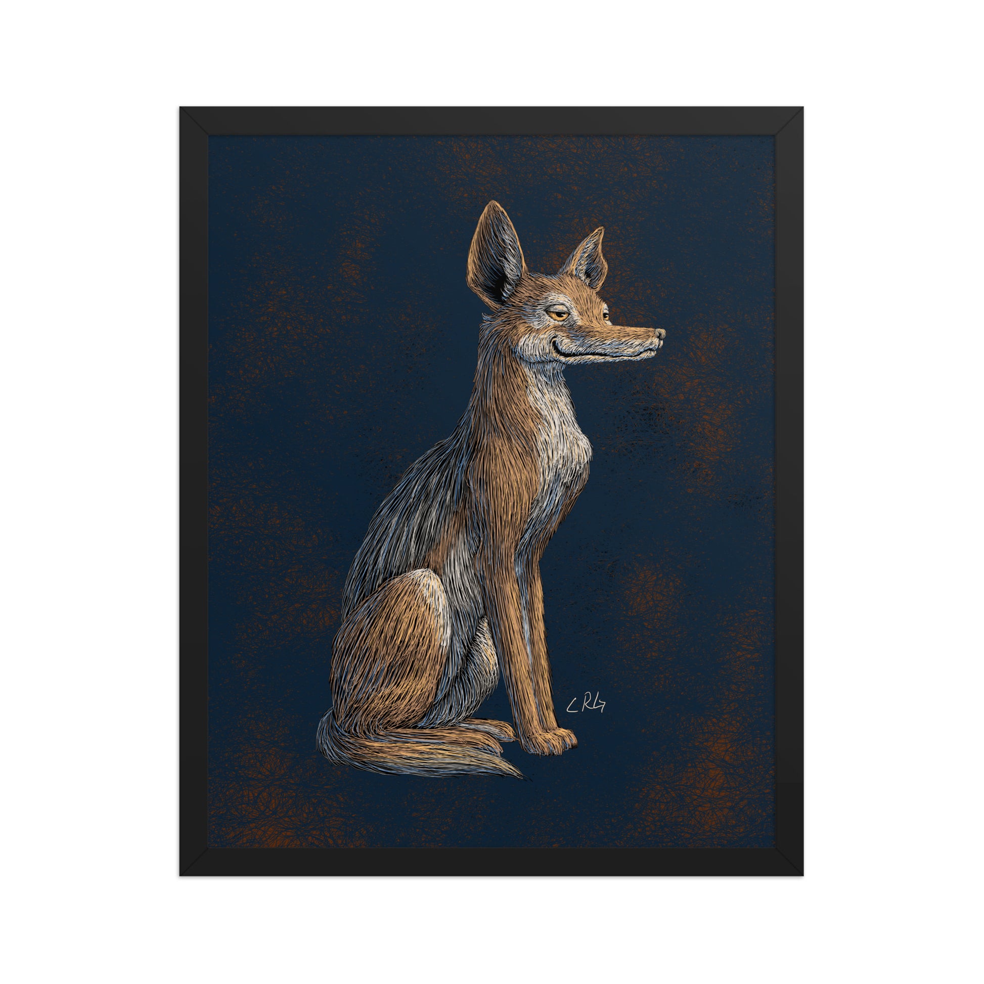 Savvy Jackal Art Print