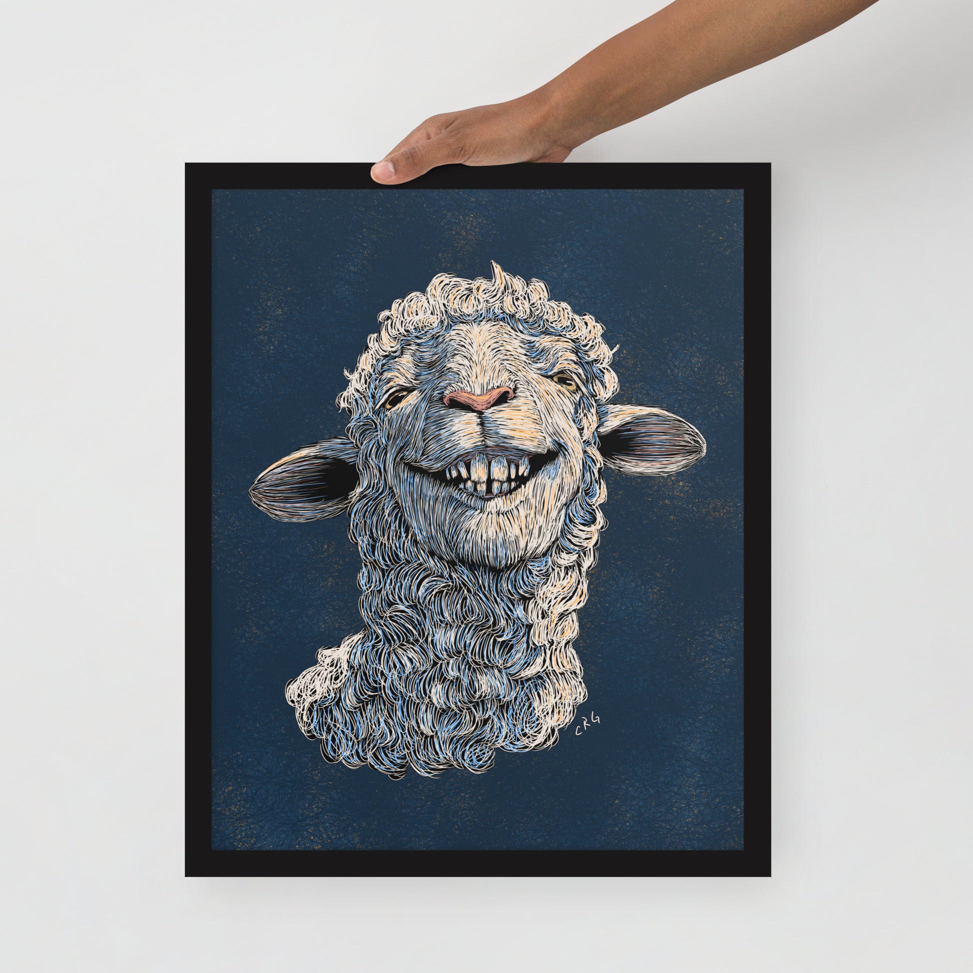 Happy Sheep Art Print