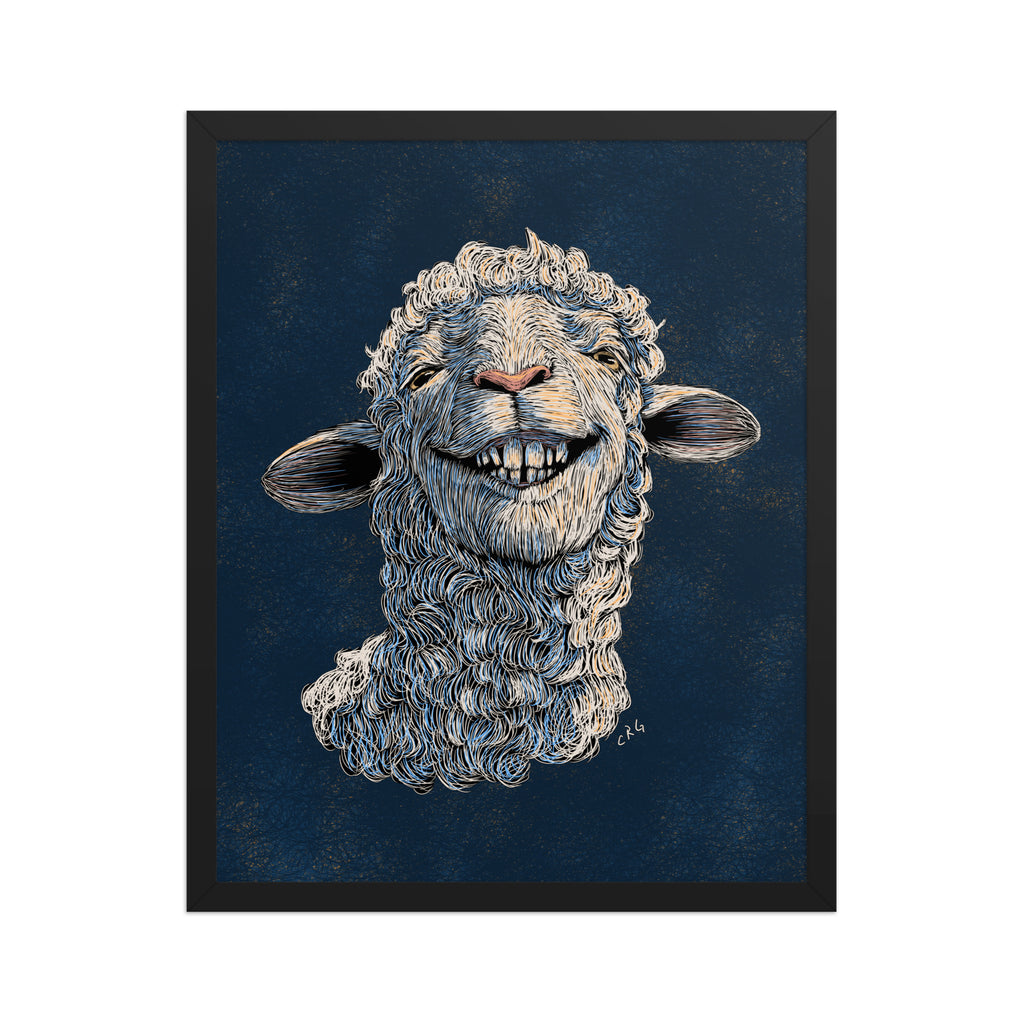 Happy Sheep Art Print