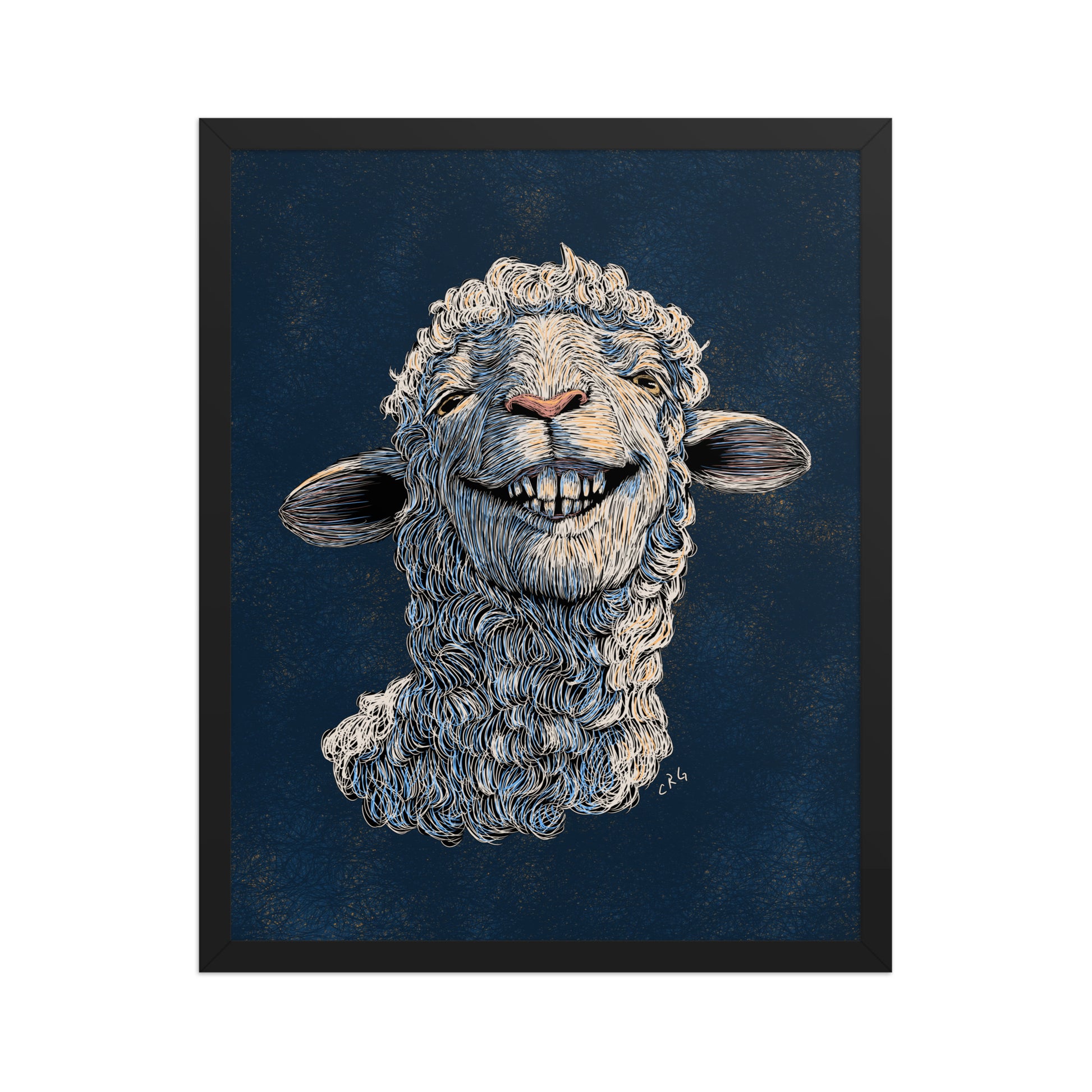 Happy Sheep Art Print