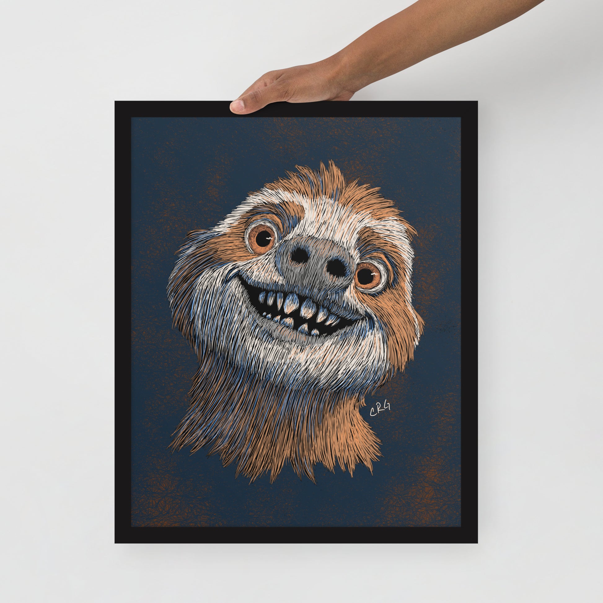 Happy Sloth Art Print