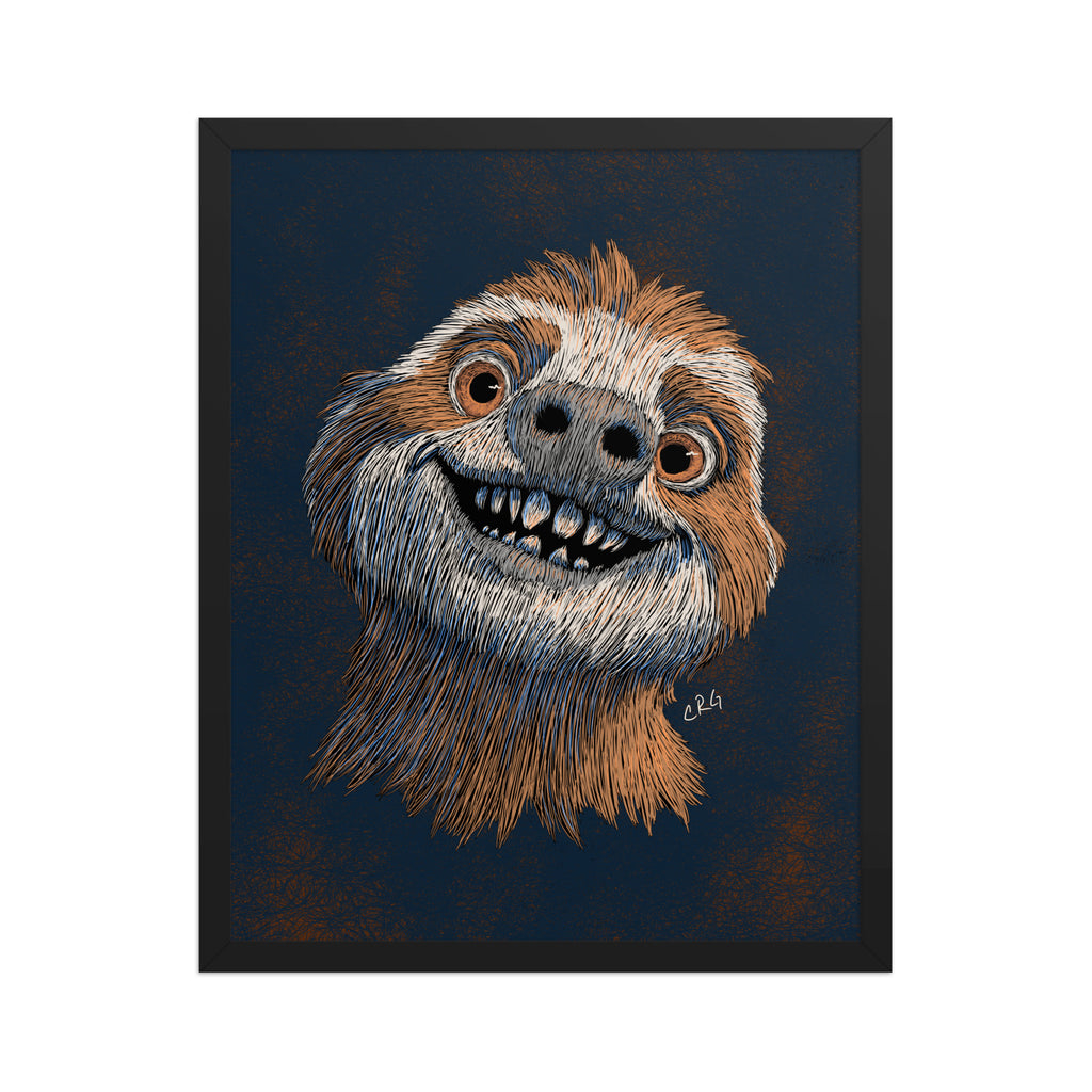 Happy Sloth Art Print