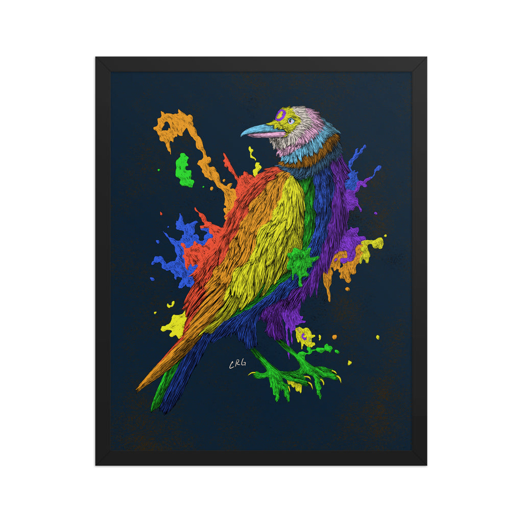 Ink Splatter Pride Raven Art Print