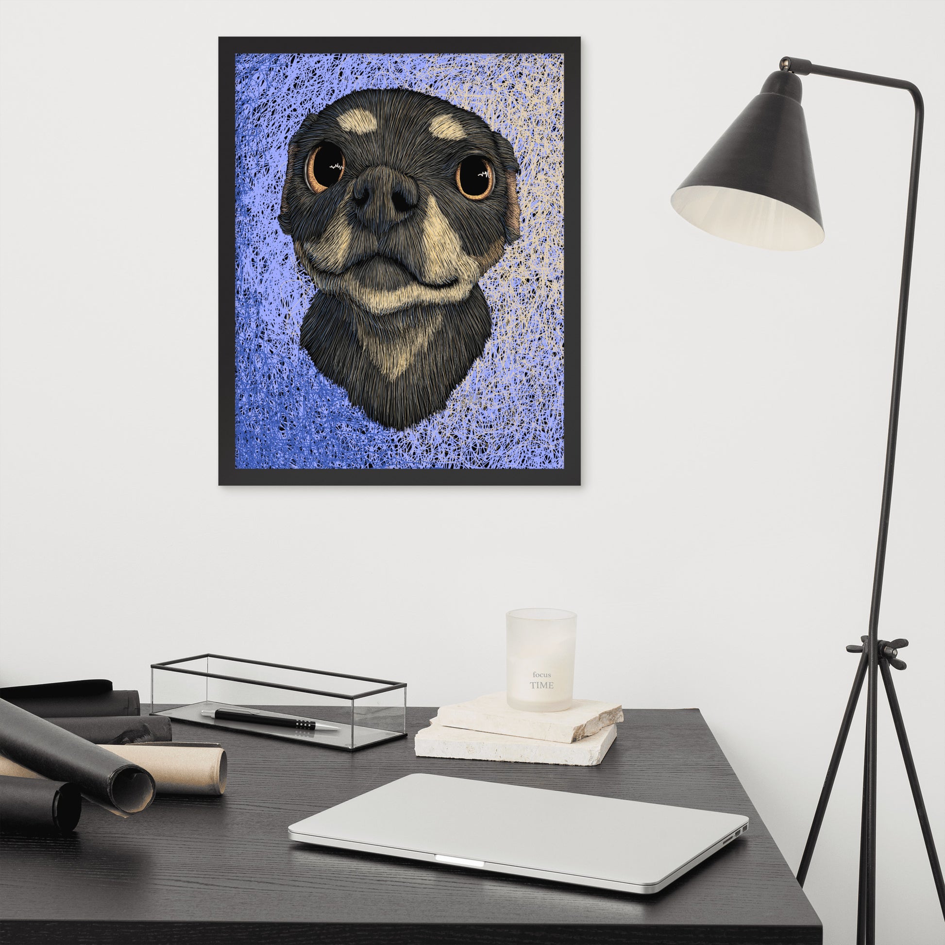 Realistic Pet Portrait Framed Print