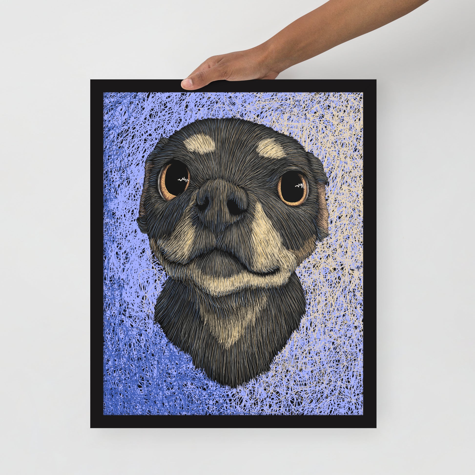 Realistic Pet Portrait Framed Print