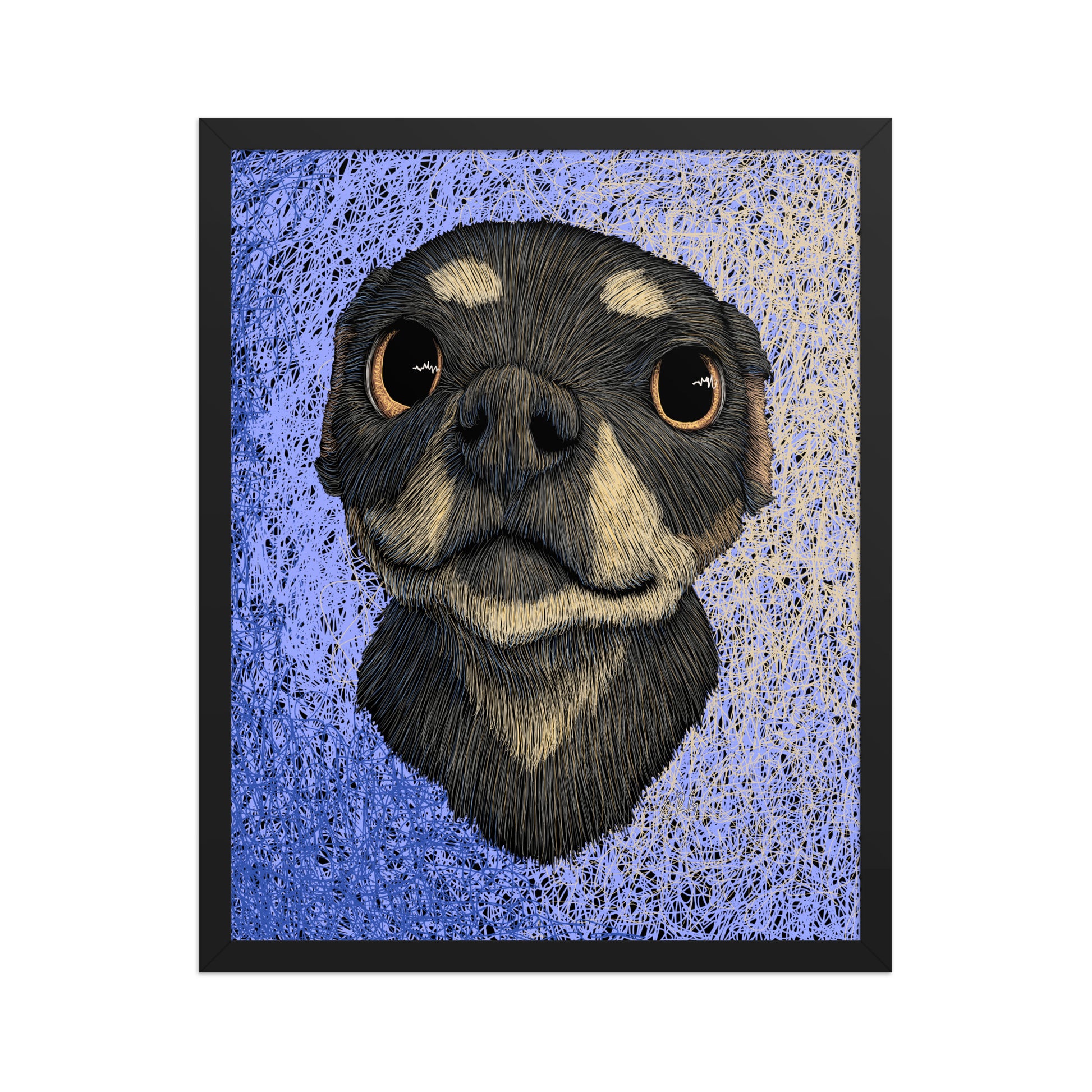 Realistic Pet Portrait Framed Print