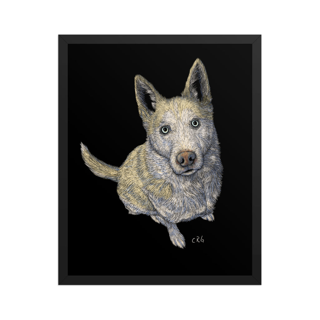 Realistic Pet Portrait Framed Print