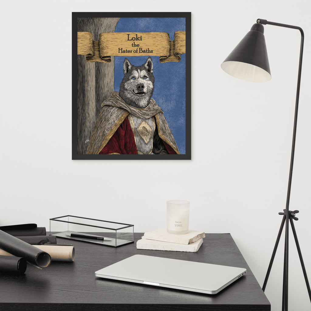 Renaissance King Pet Portrait Framed Print
