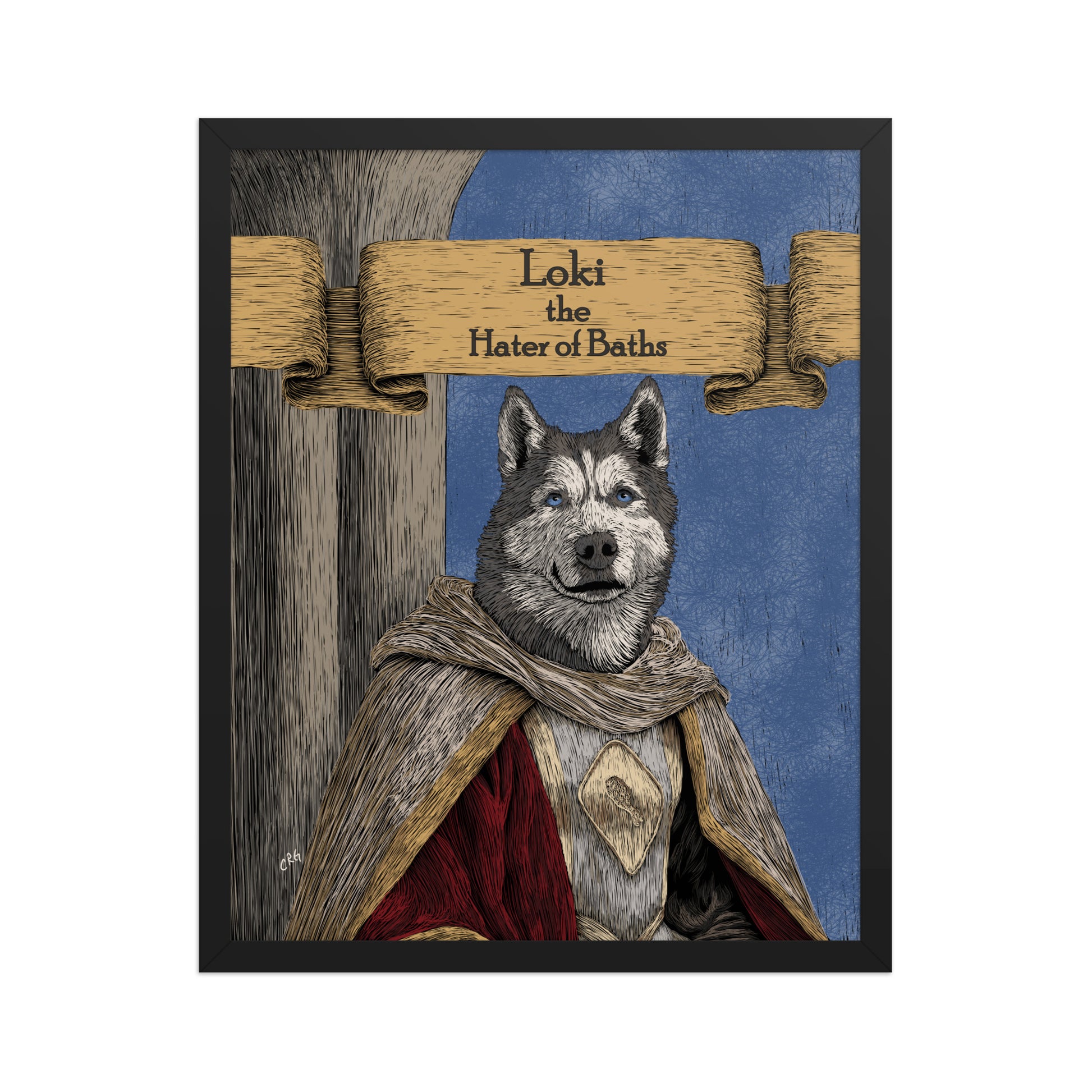 Renaissance Style Pet Portrait Framed Print