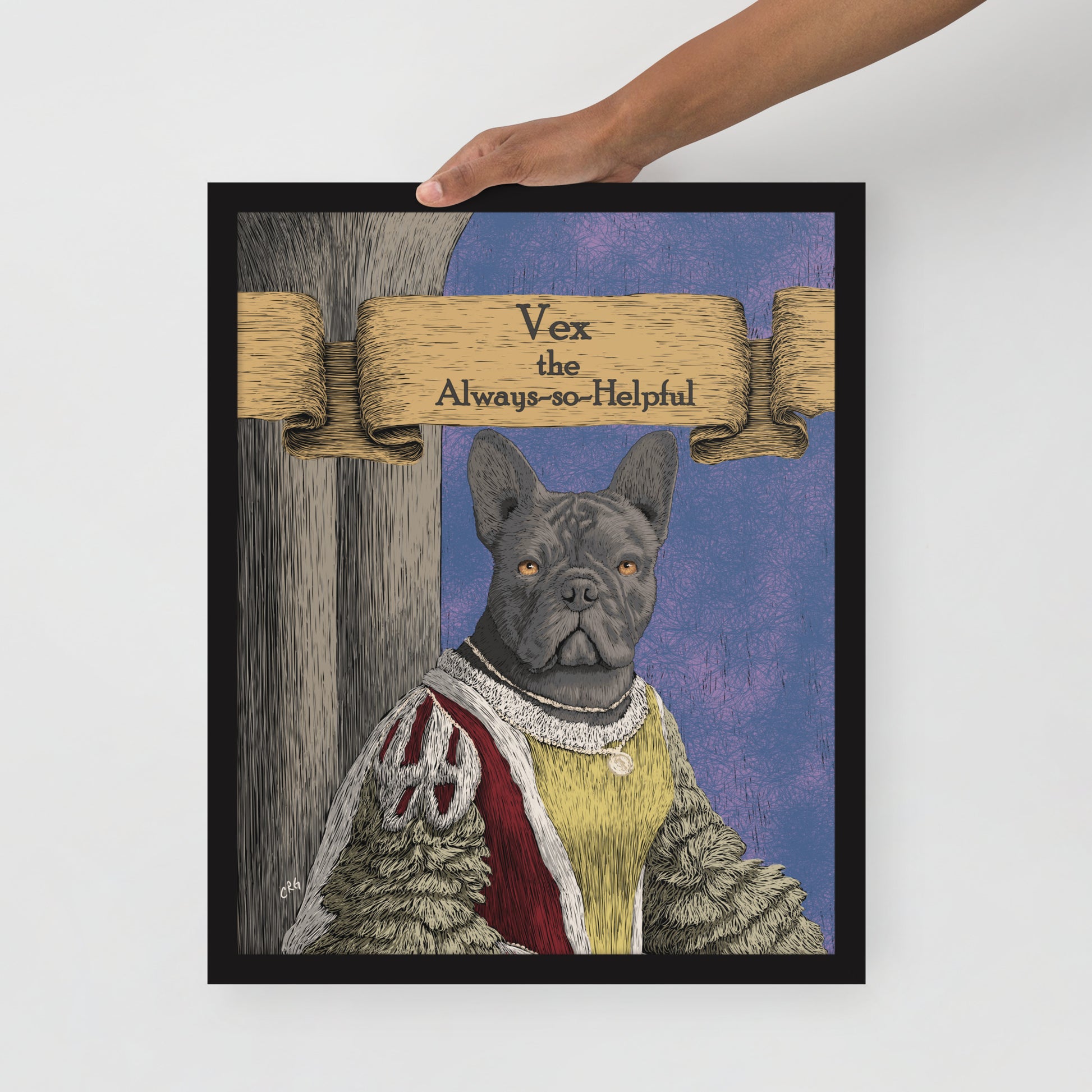 Renaissance Queen Pet Portrait Framed Print