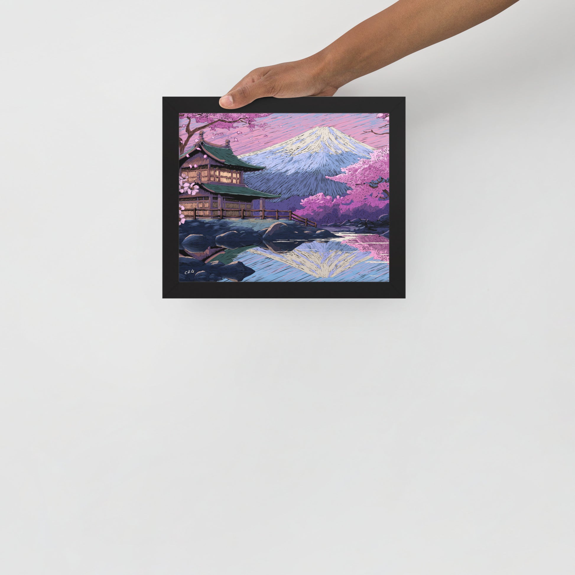 In the Shadow of a Mountain Art Print