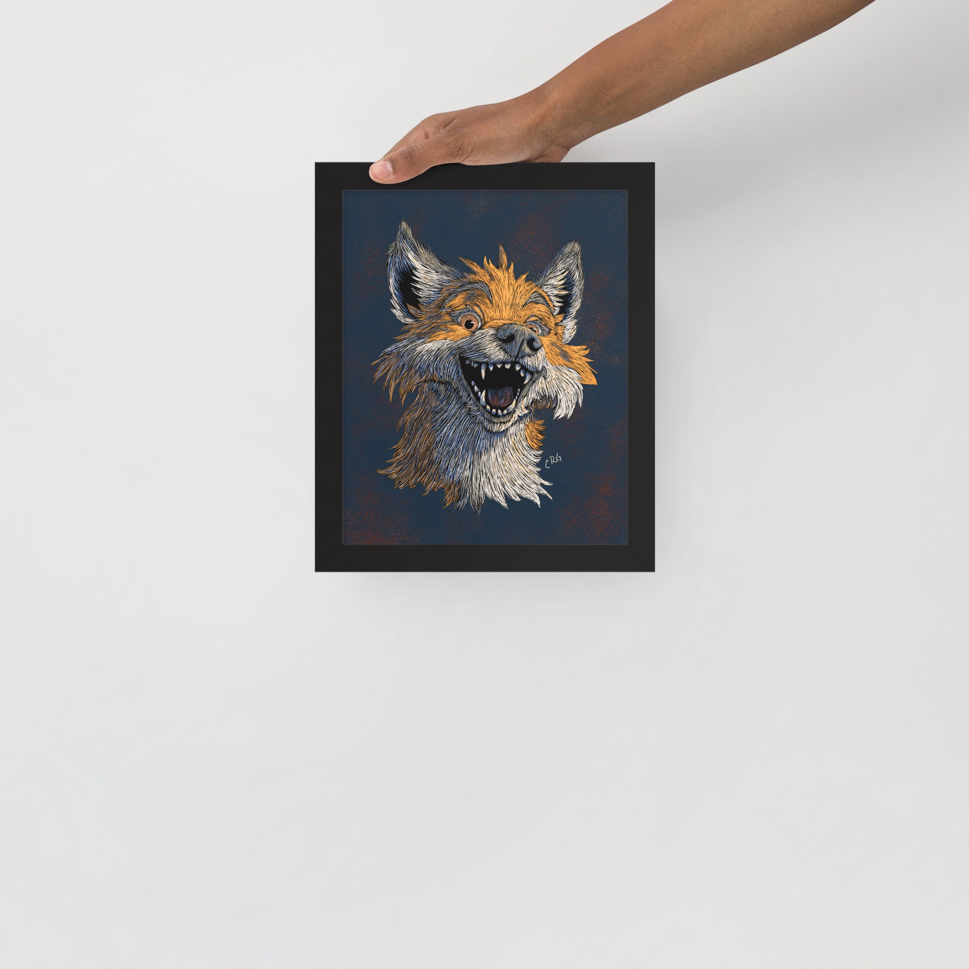 Happy Red Fox Art Print
