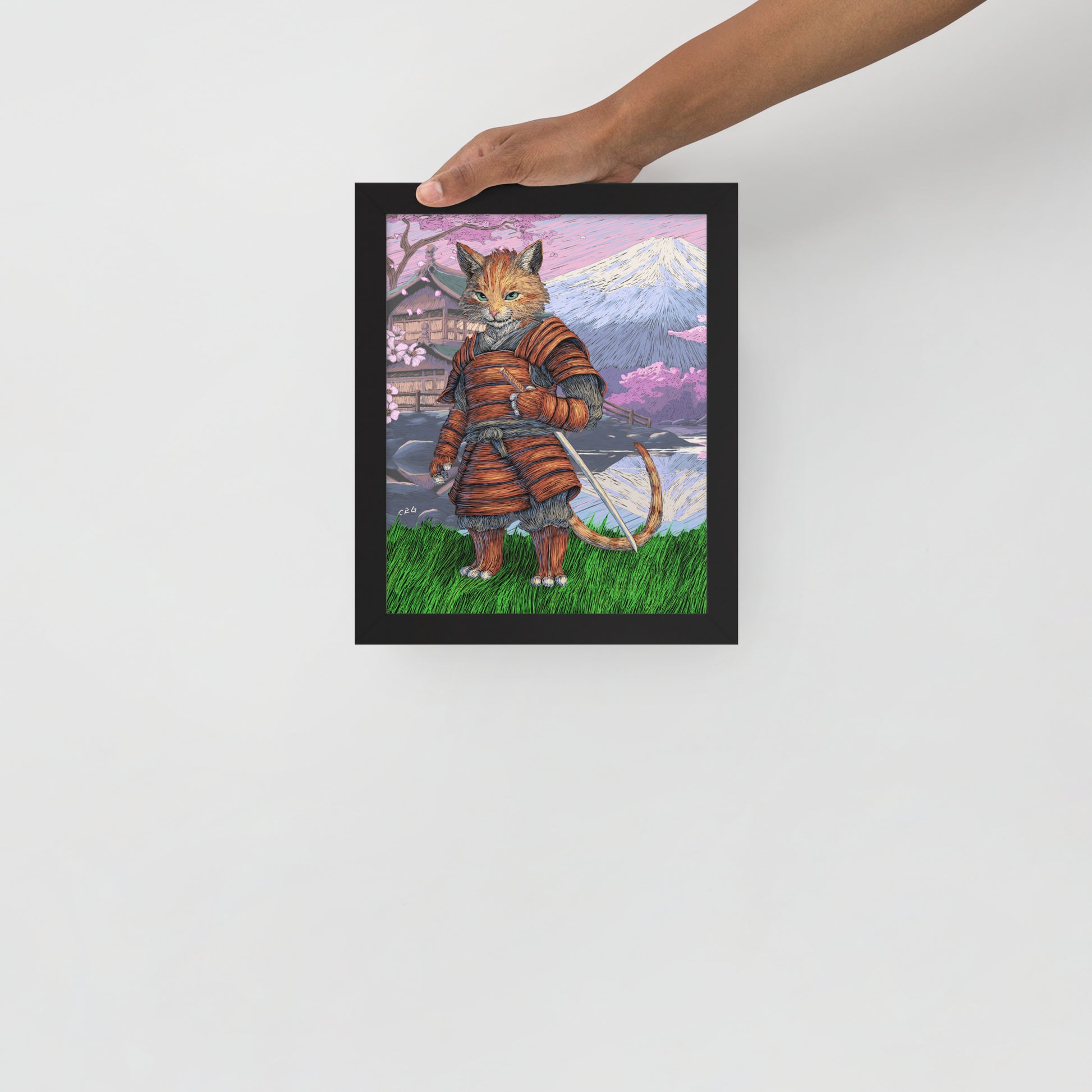 Cat Samurai Art Print