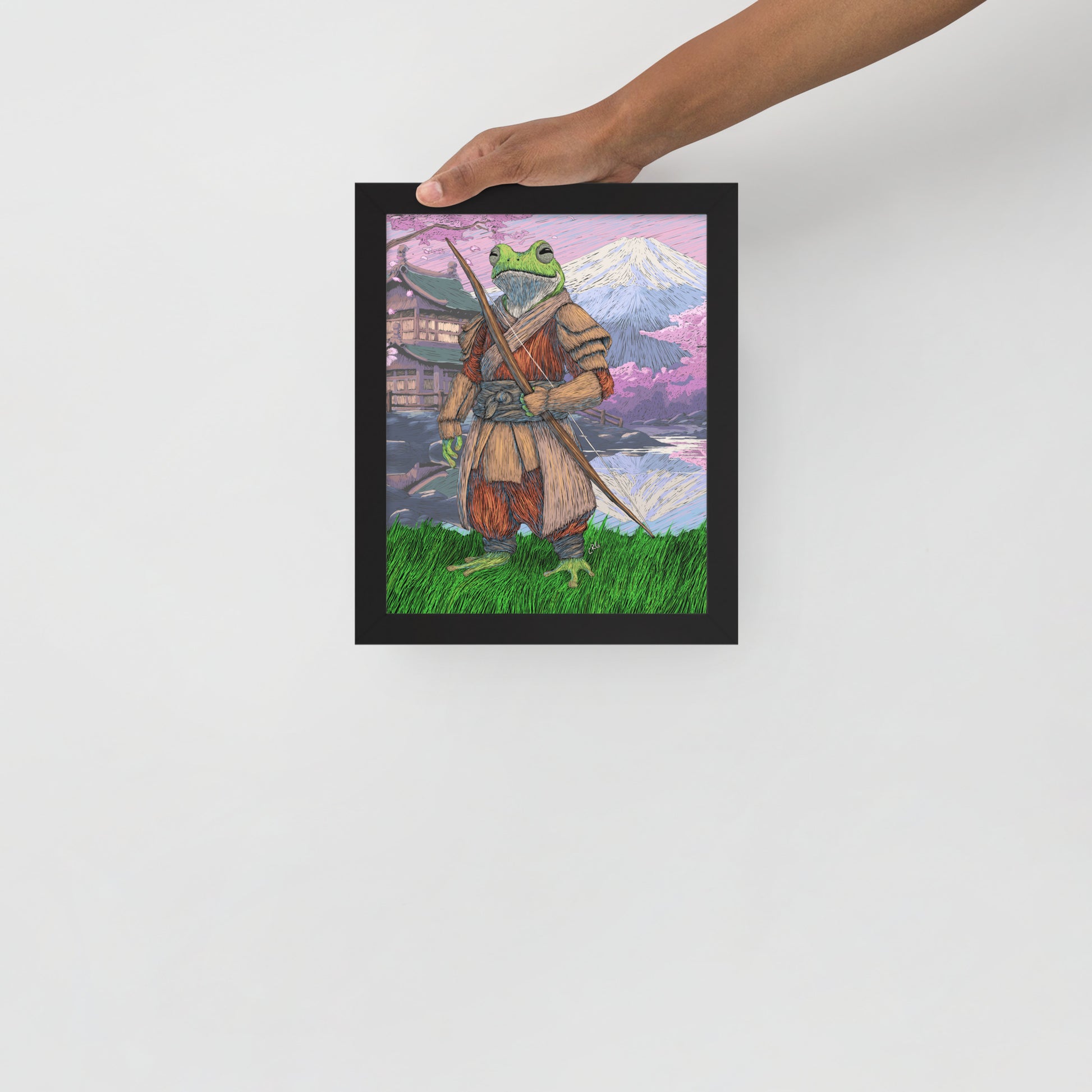 Frog Samurai Art Print