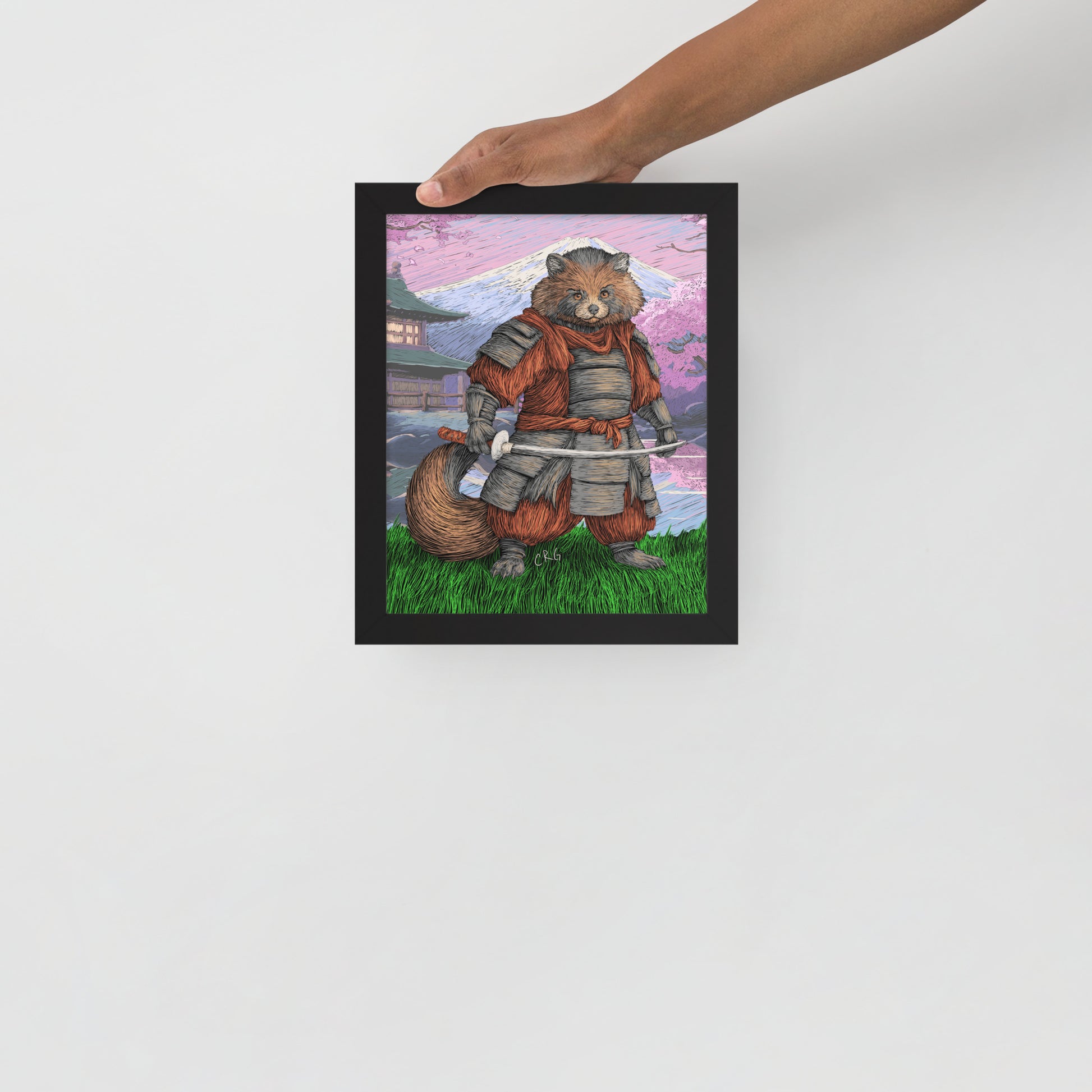 Tanuki Samurai Art Print