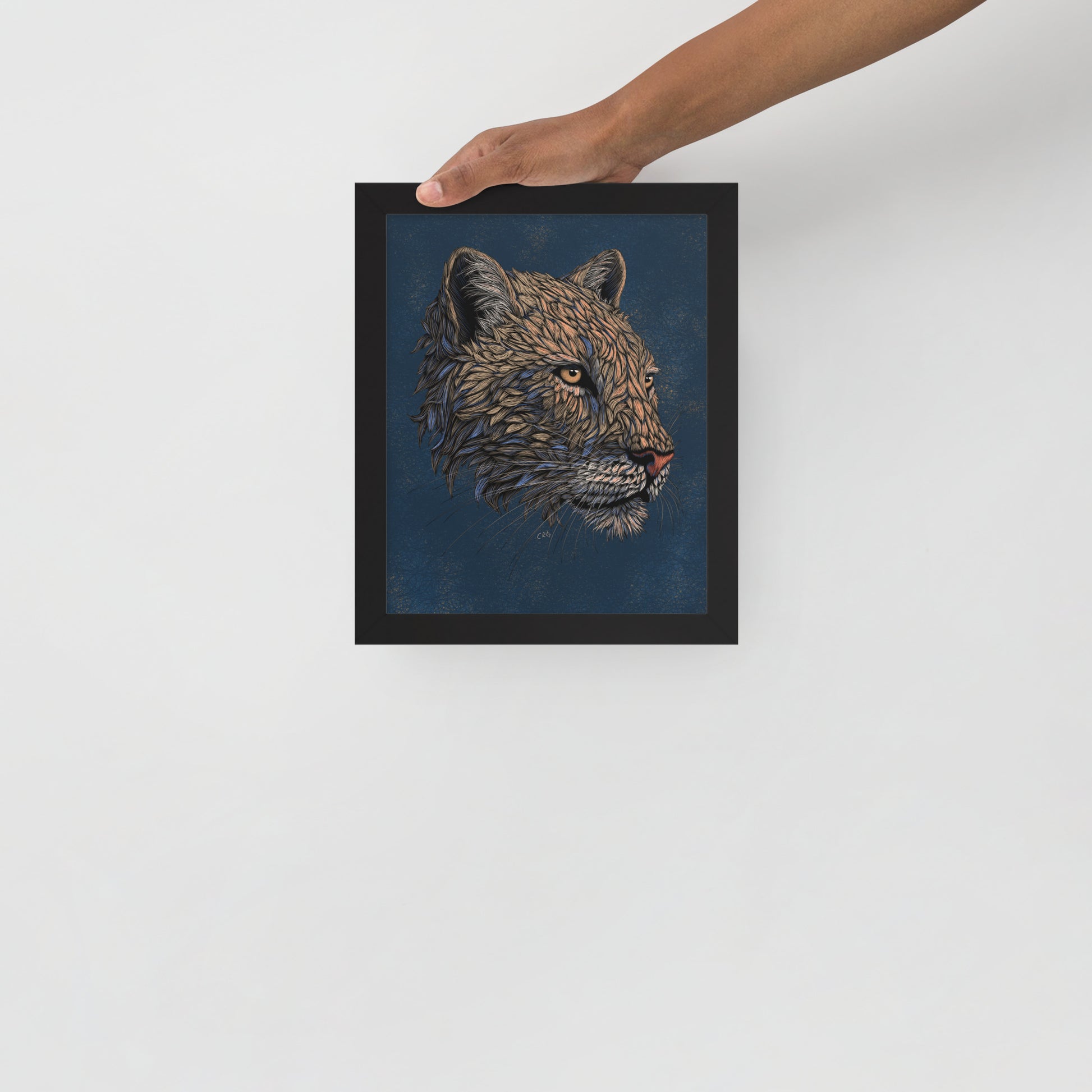 Stylized Mountain Lion Art Print