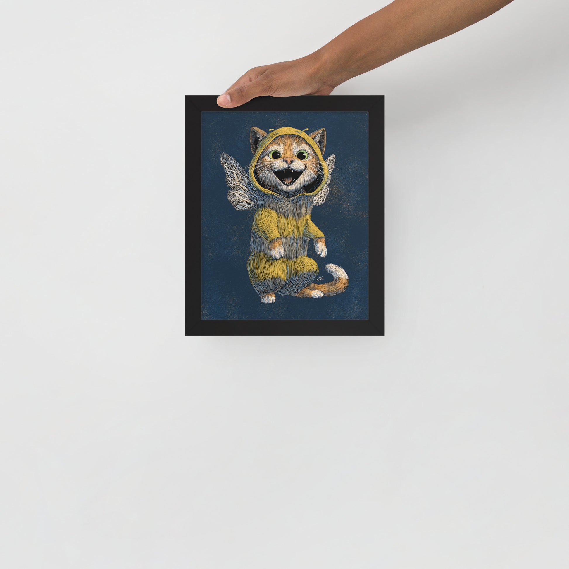Cat Bee Art Print