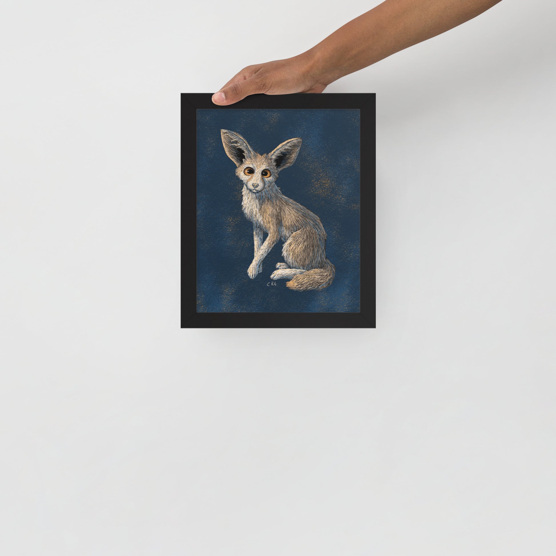 Curious Fennec Fox Art Print