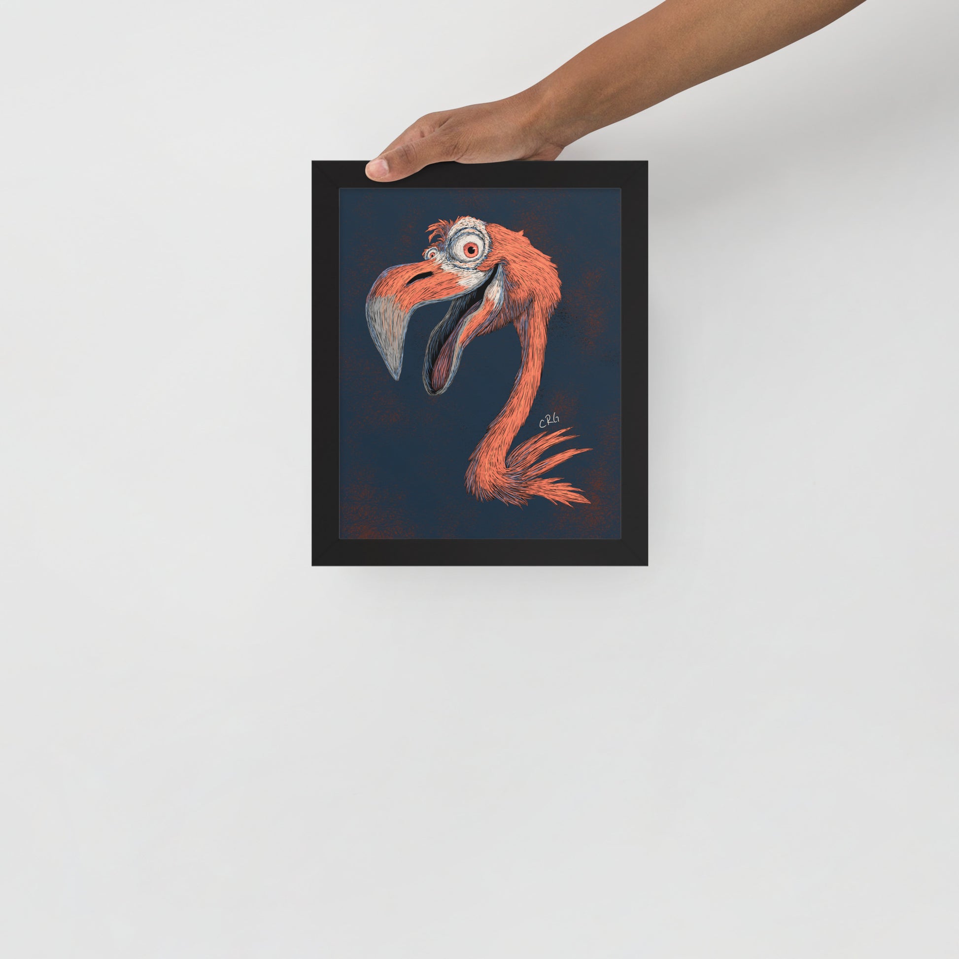 Happy Pink Flamingo Art Print