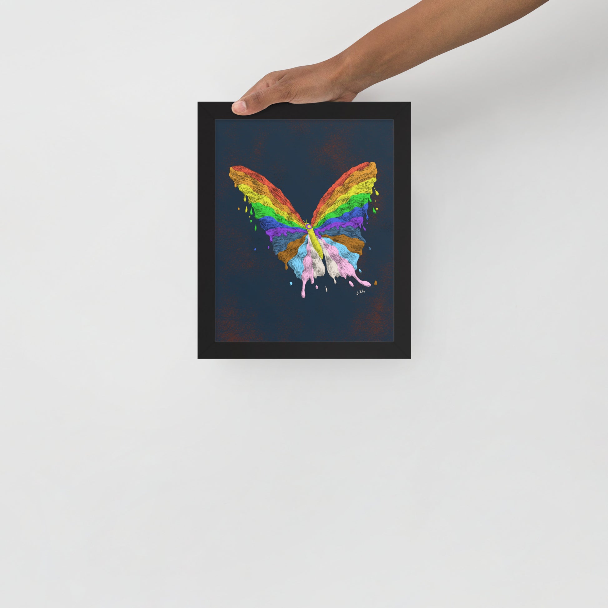Dripping Pride Butterfly Art Print