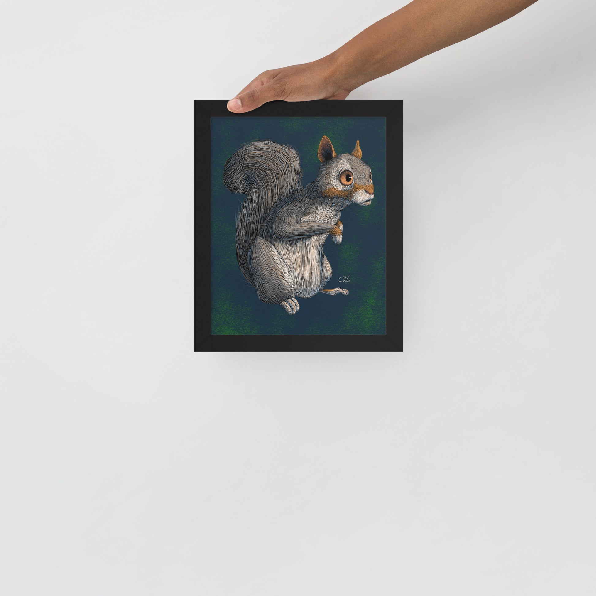 Worried Squirrel Art Print