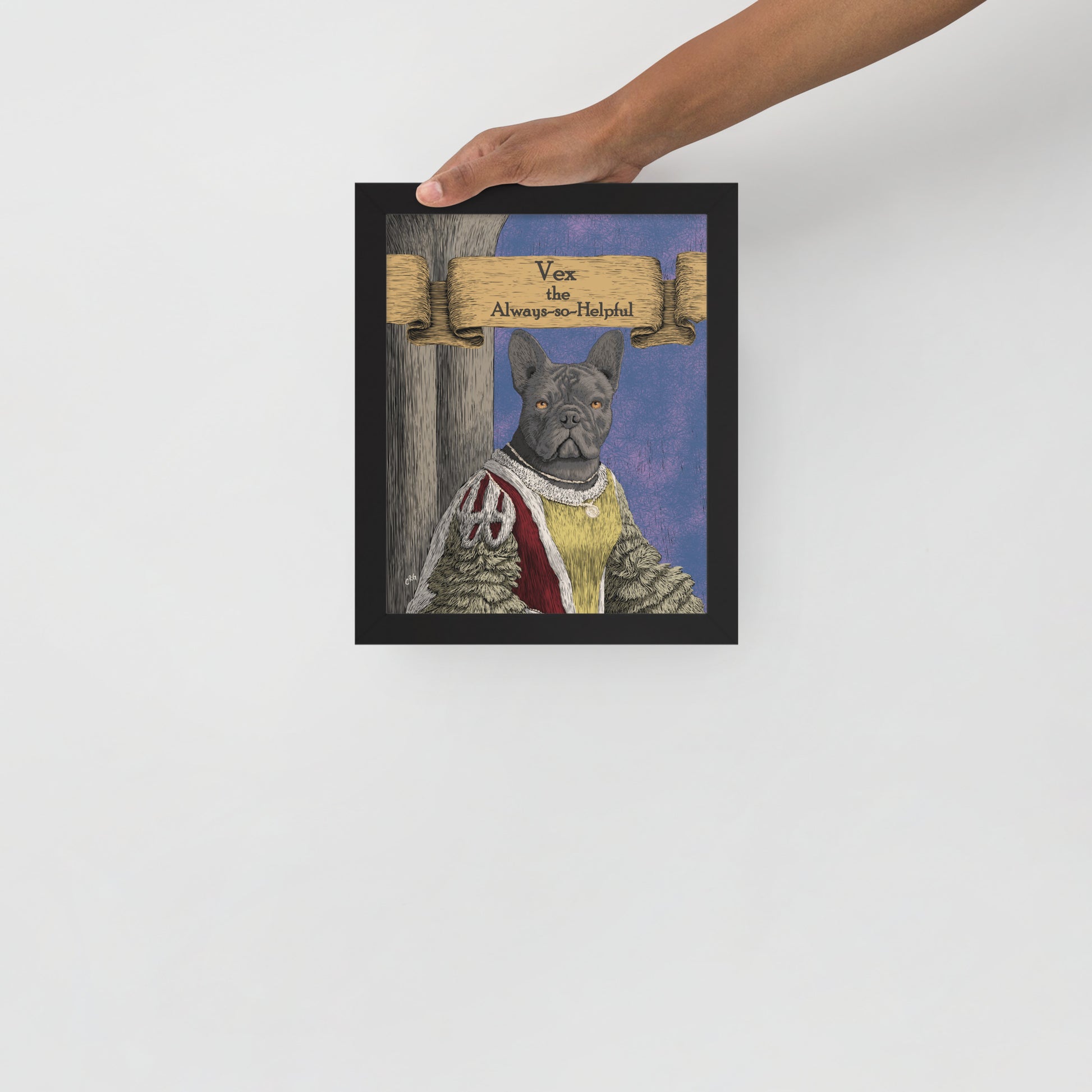 Renaissance Queen Pet Portrait Framed Print
