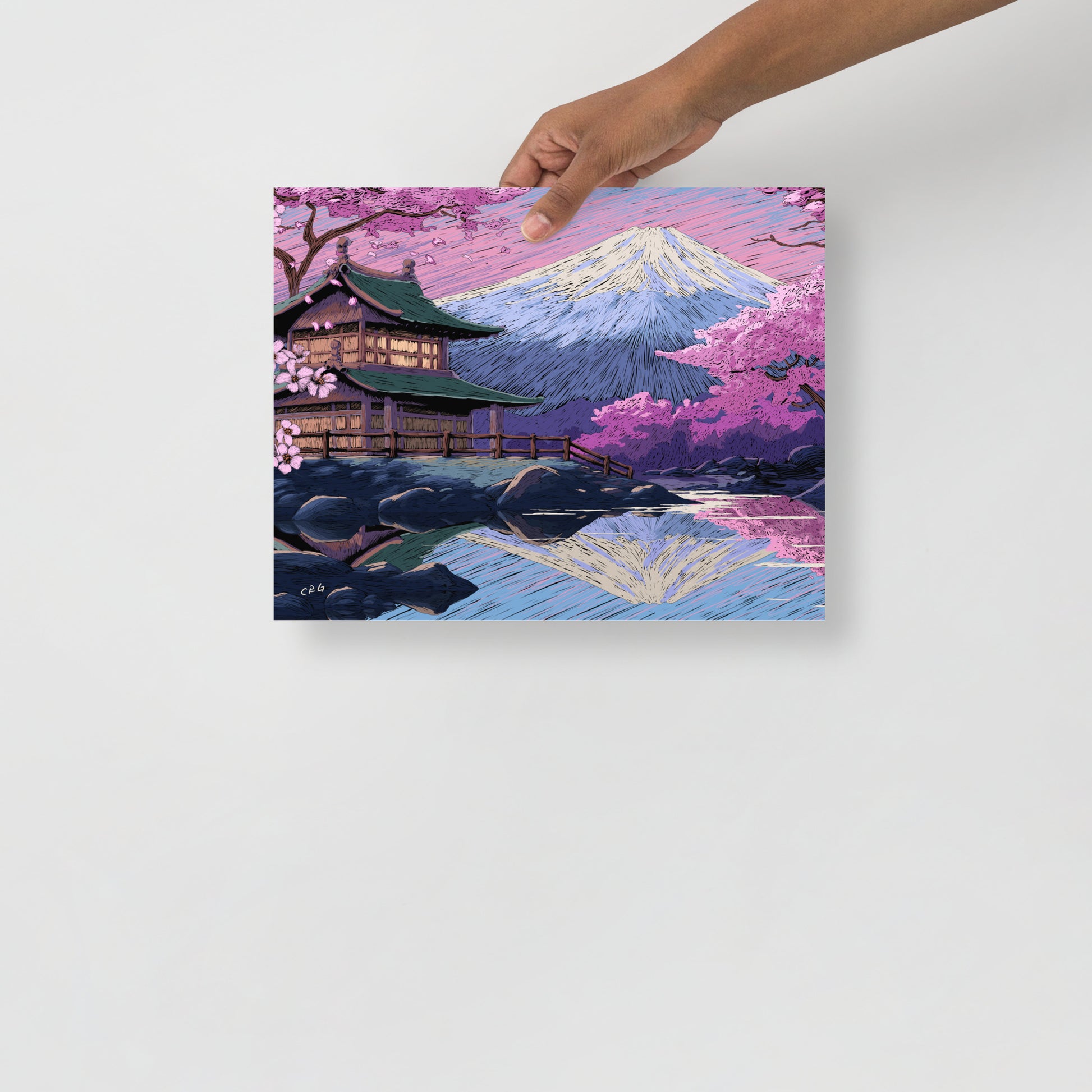 In the Shadow of a Mountain Art Print