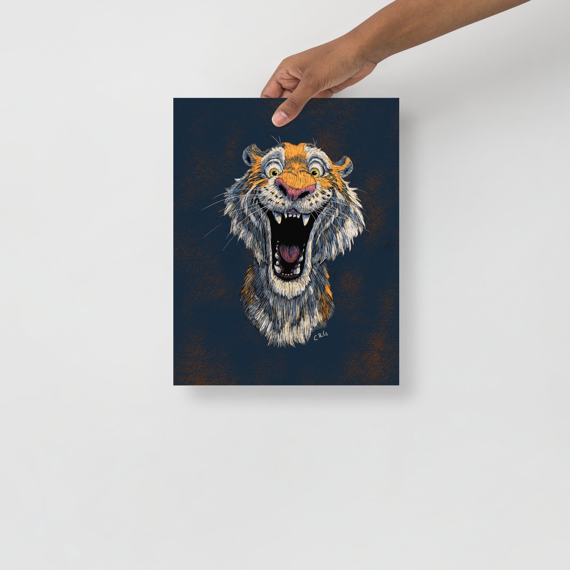 Happy Tiger Art Print