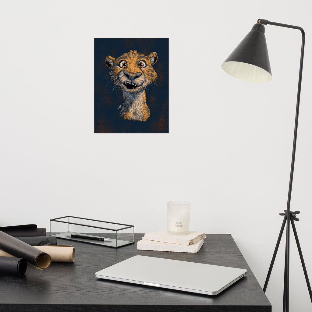Happy Cheetah Art Print