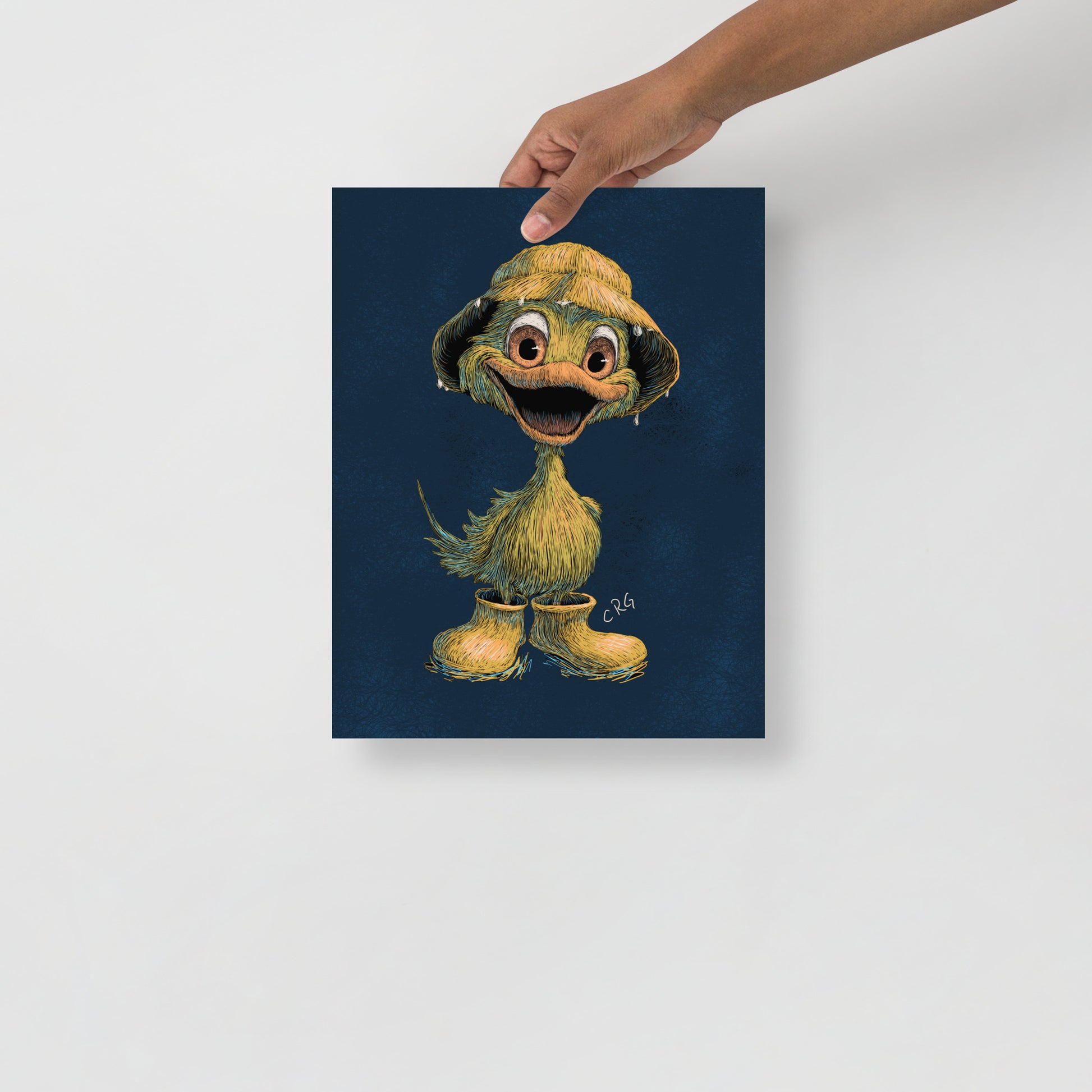 Duck Ready for Rain Art Print