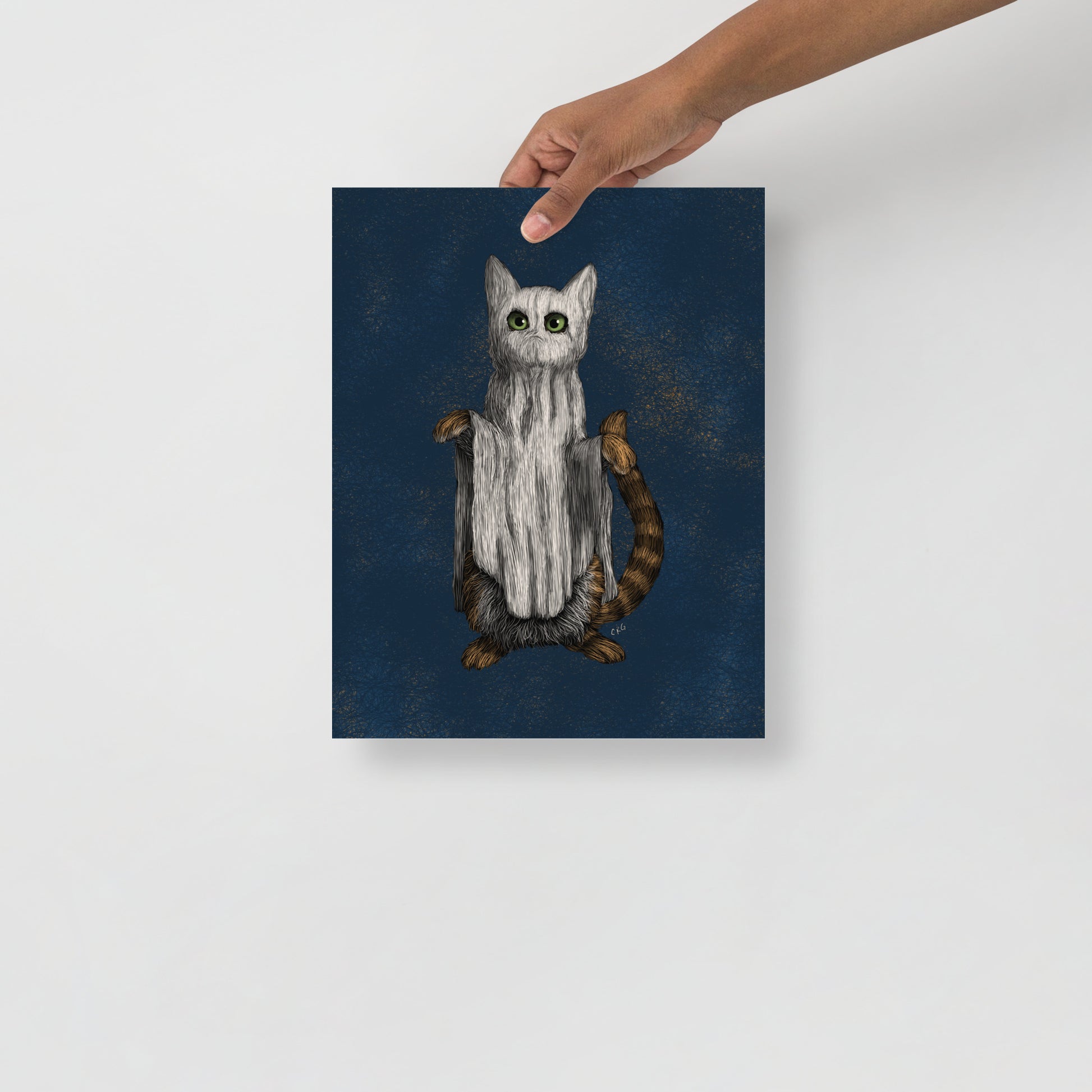 Cat Ghost Art Print