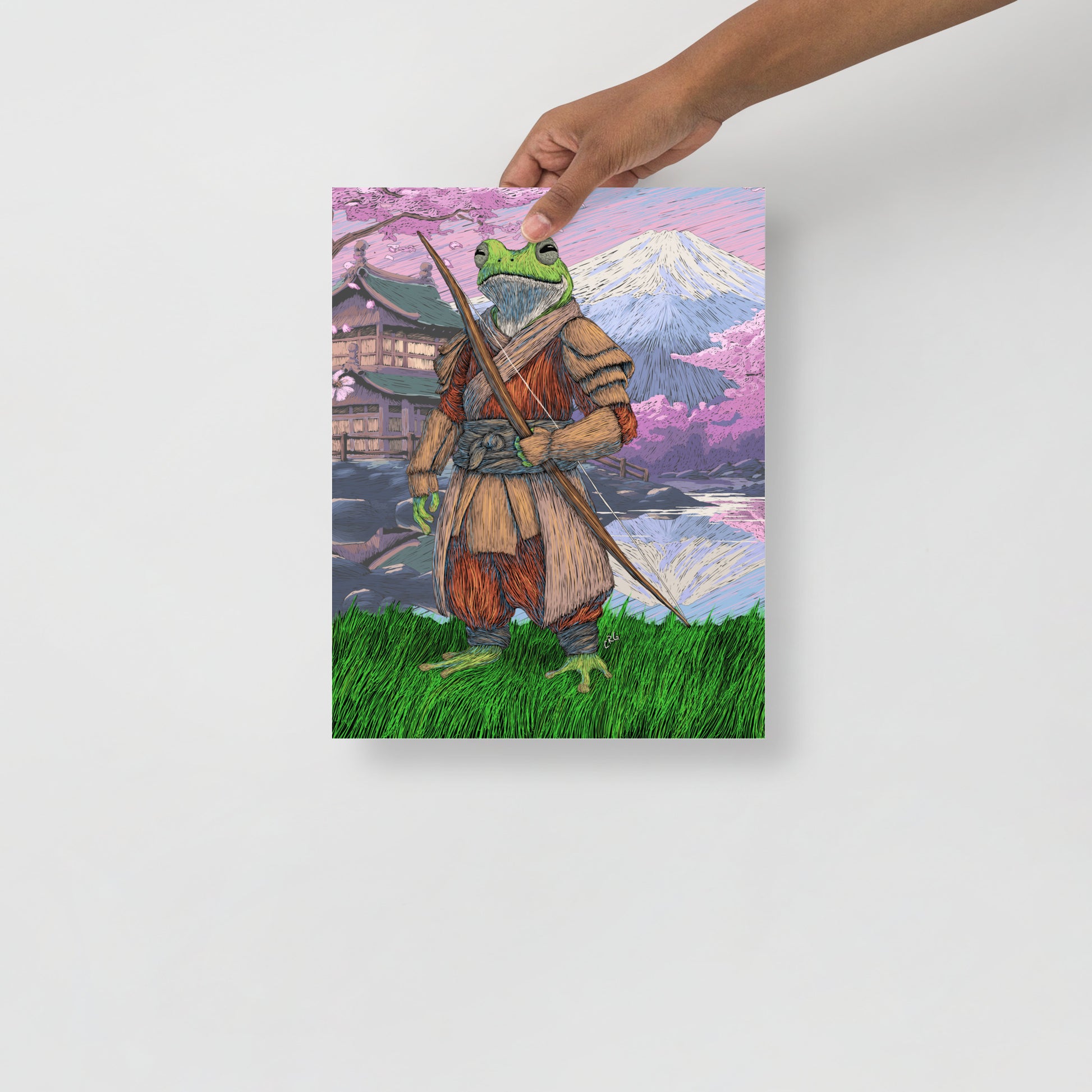 Frog Samurai Art Print