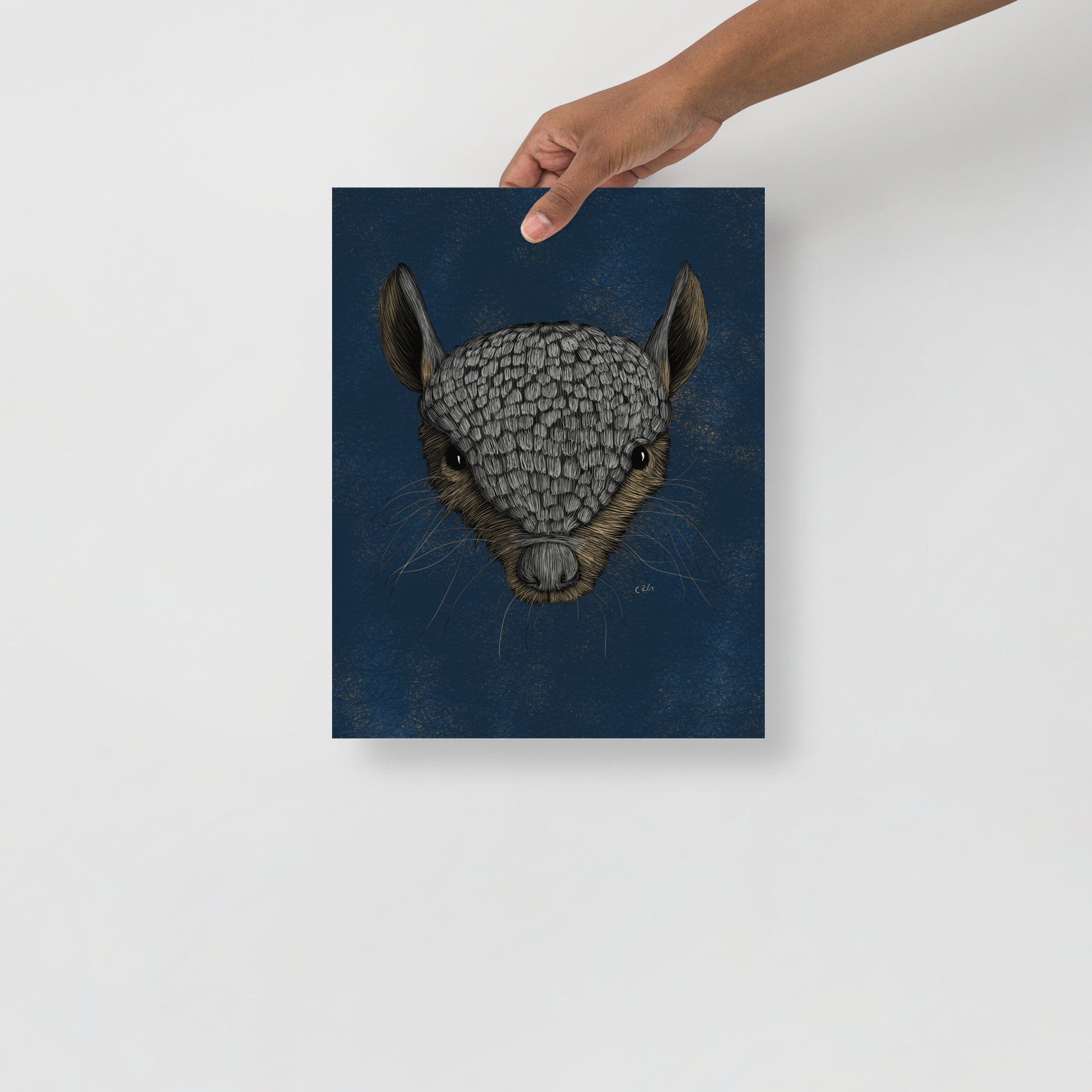 Screaming Hairy Armadillo Art Print