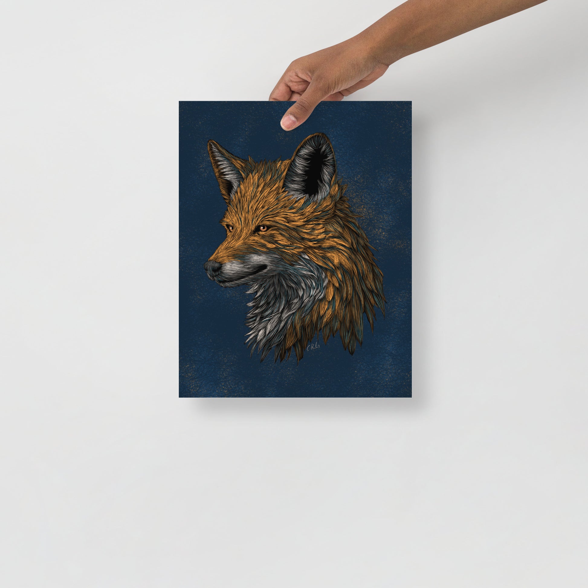 Stylized Red Fox Art Print