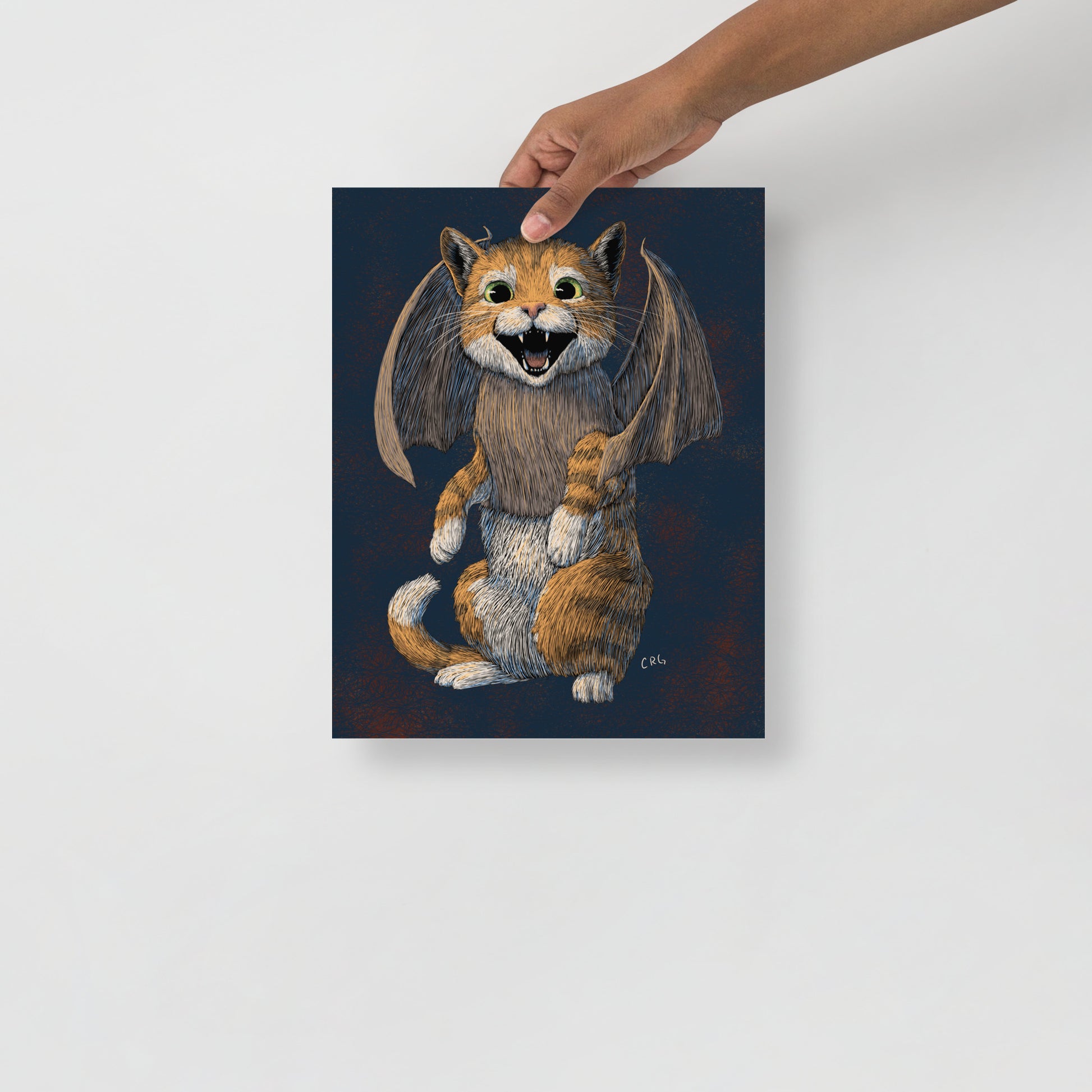 Cat Bat Art Print