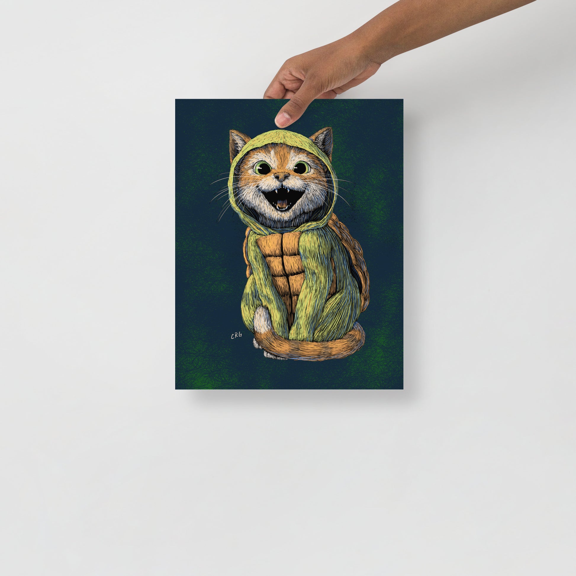 Cat Turtle Art Print