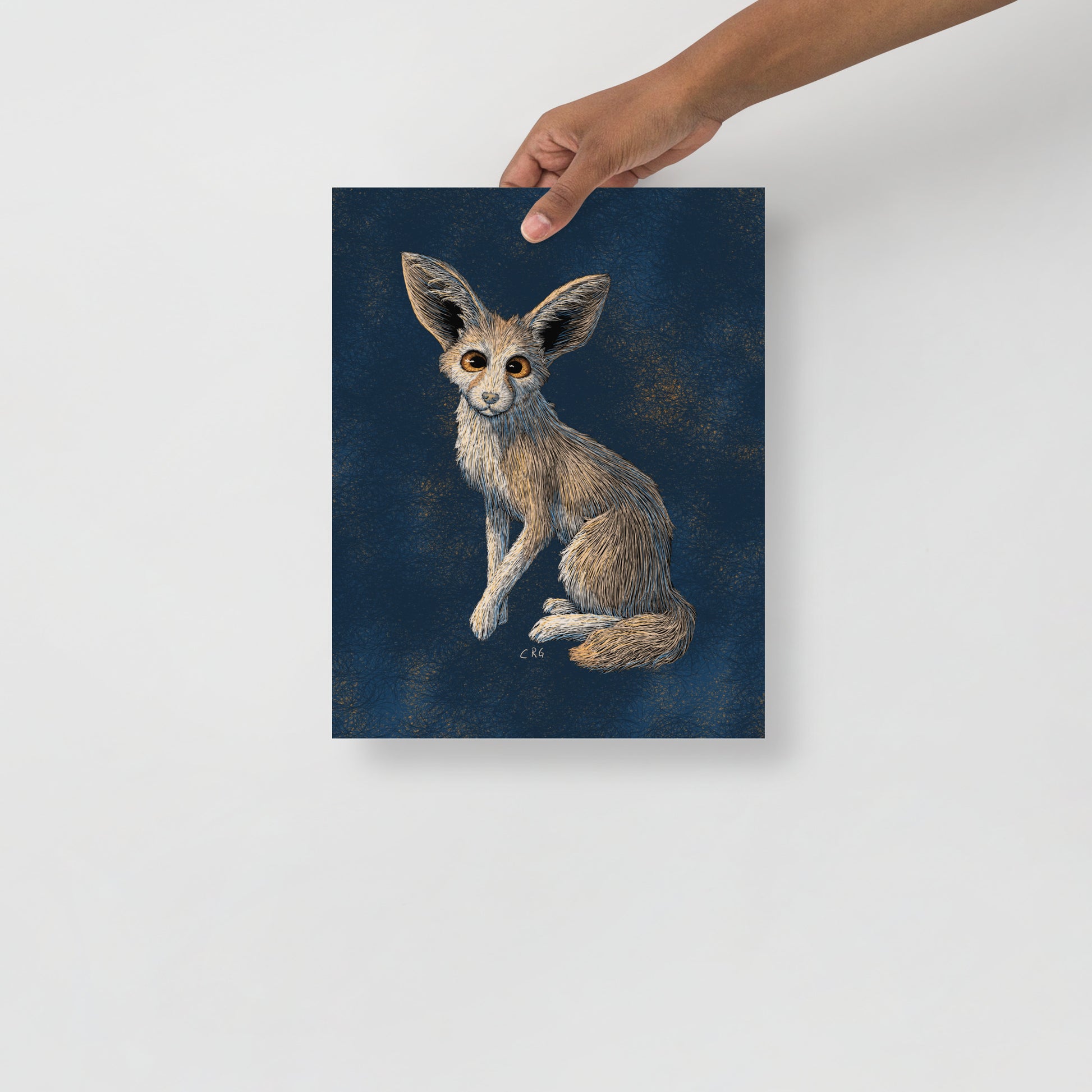 Curious Fennec Fox Art Print