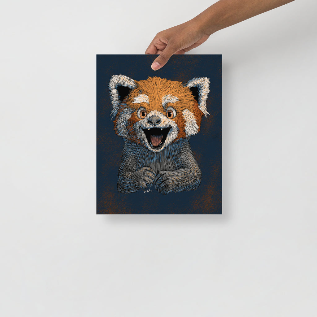 Happy Red Panda Art Print