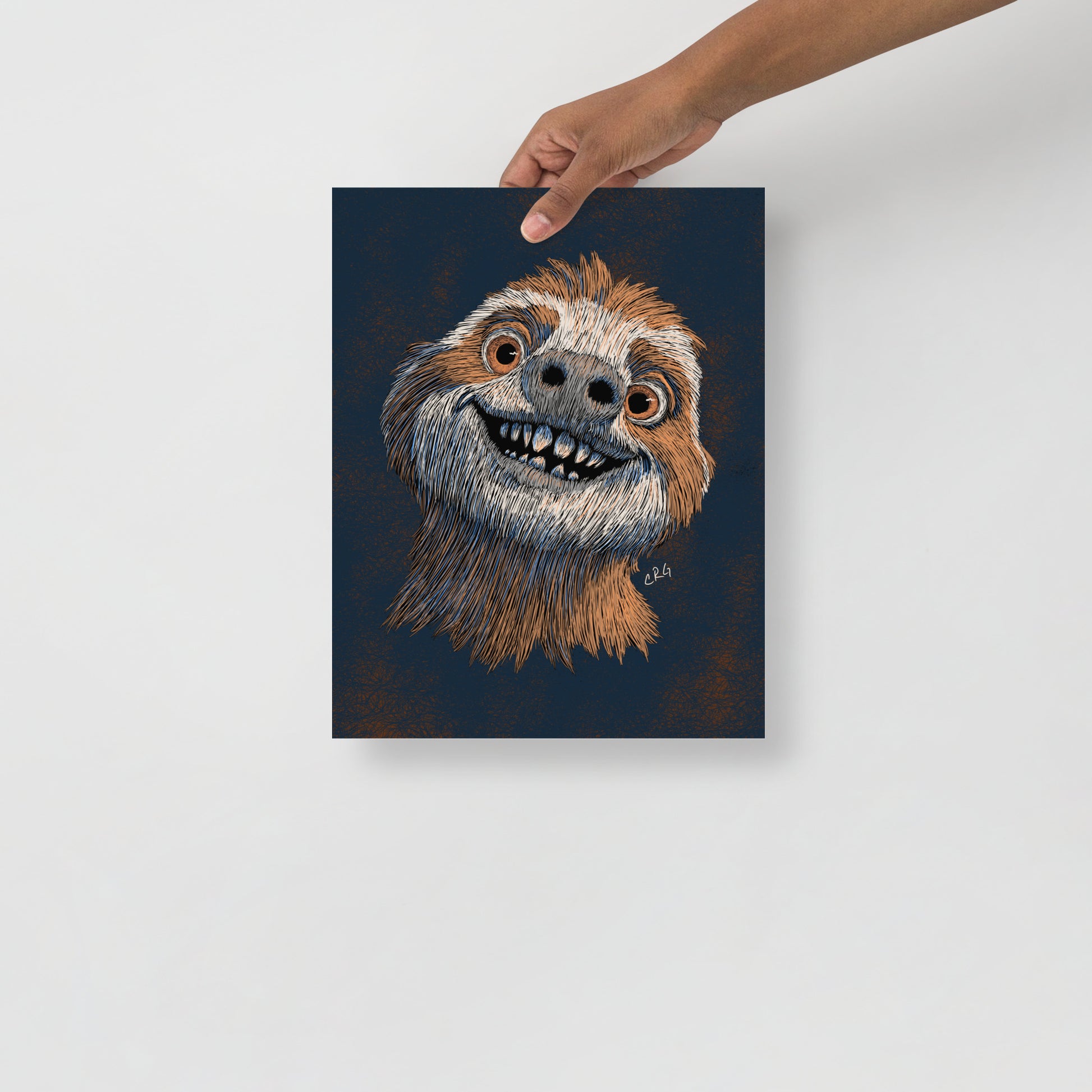 Happy Sloth Art Print
