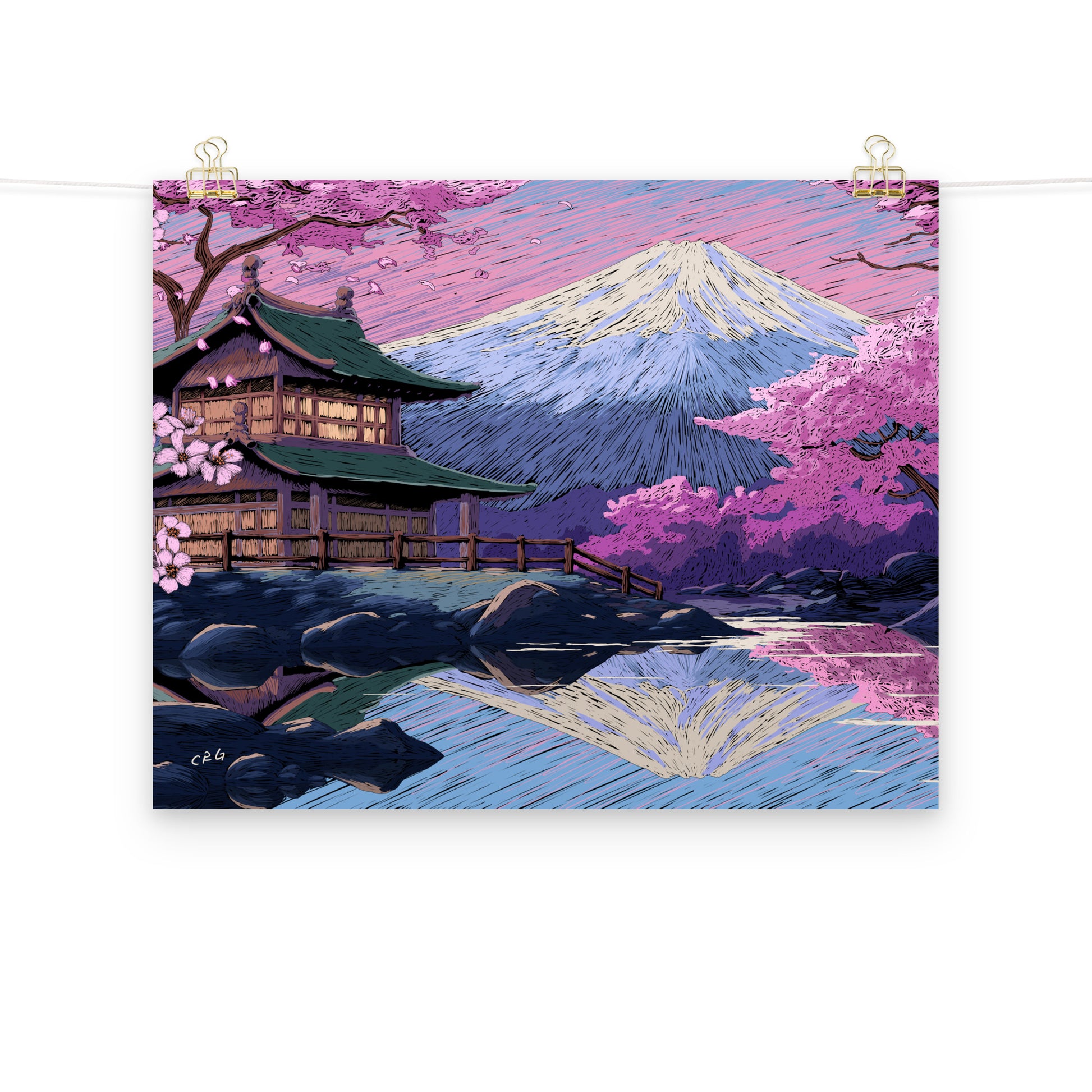 In the Shadow of a Mountain Art Print
