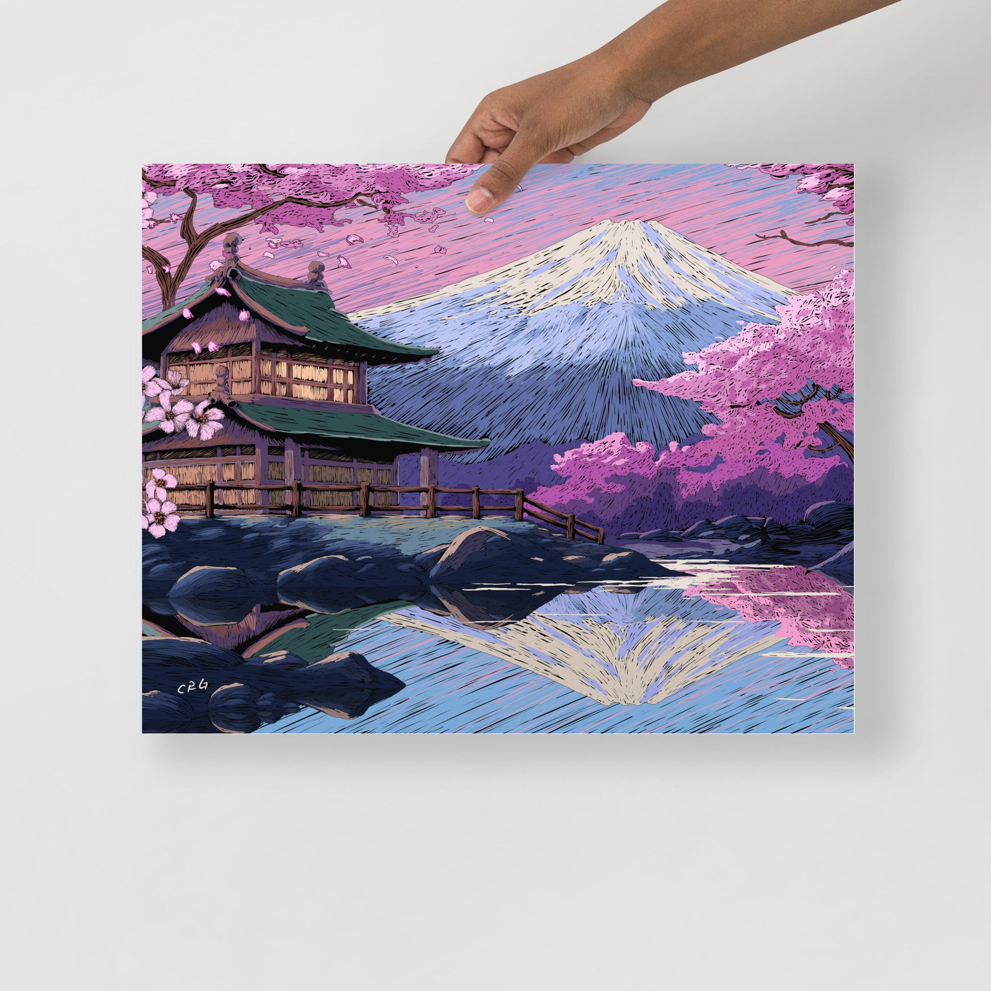 In the Shadow of a Mountain Art Print