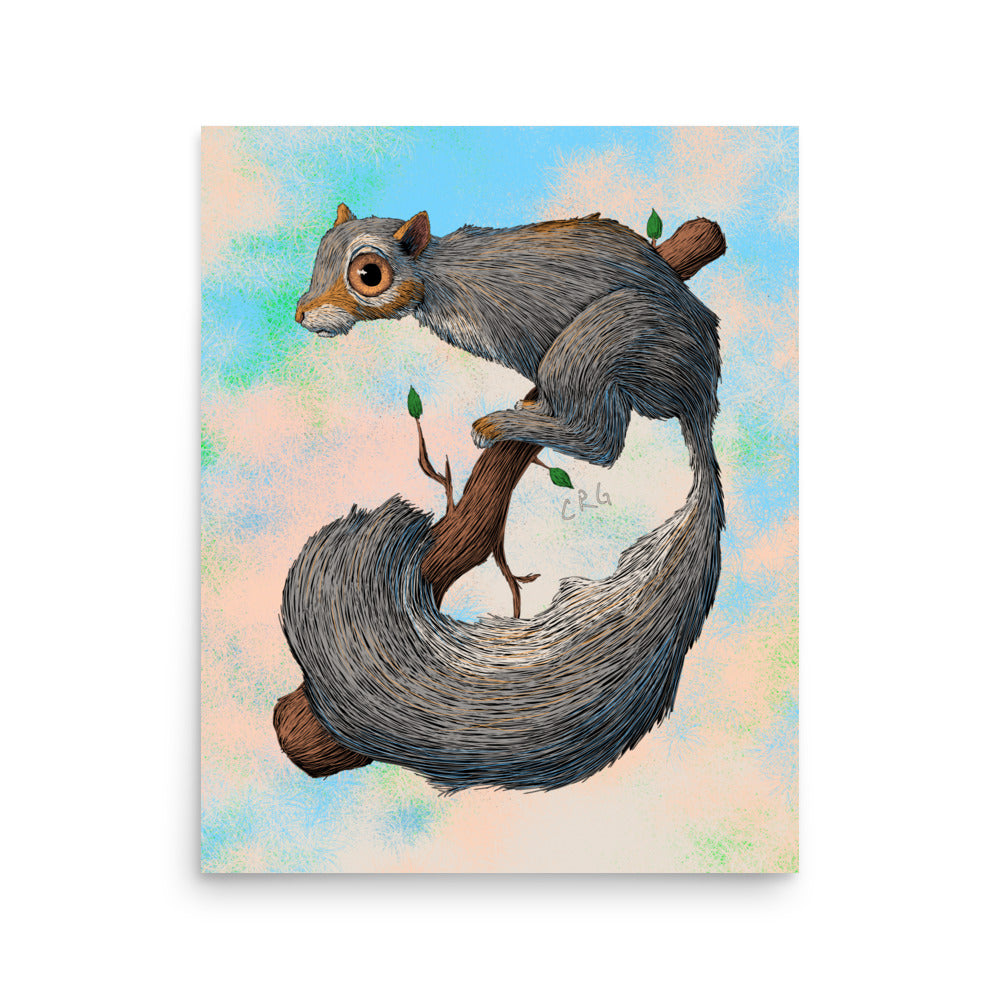 Anxious Squirrel Art Print
