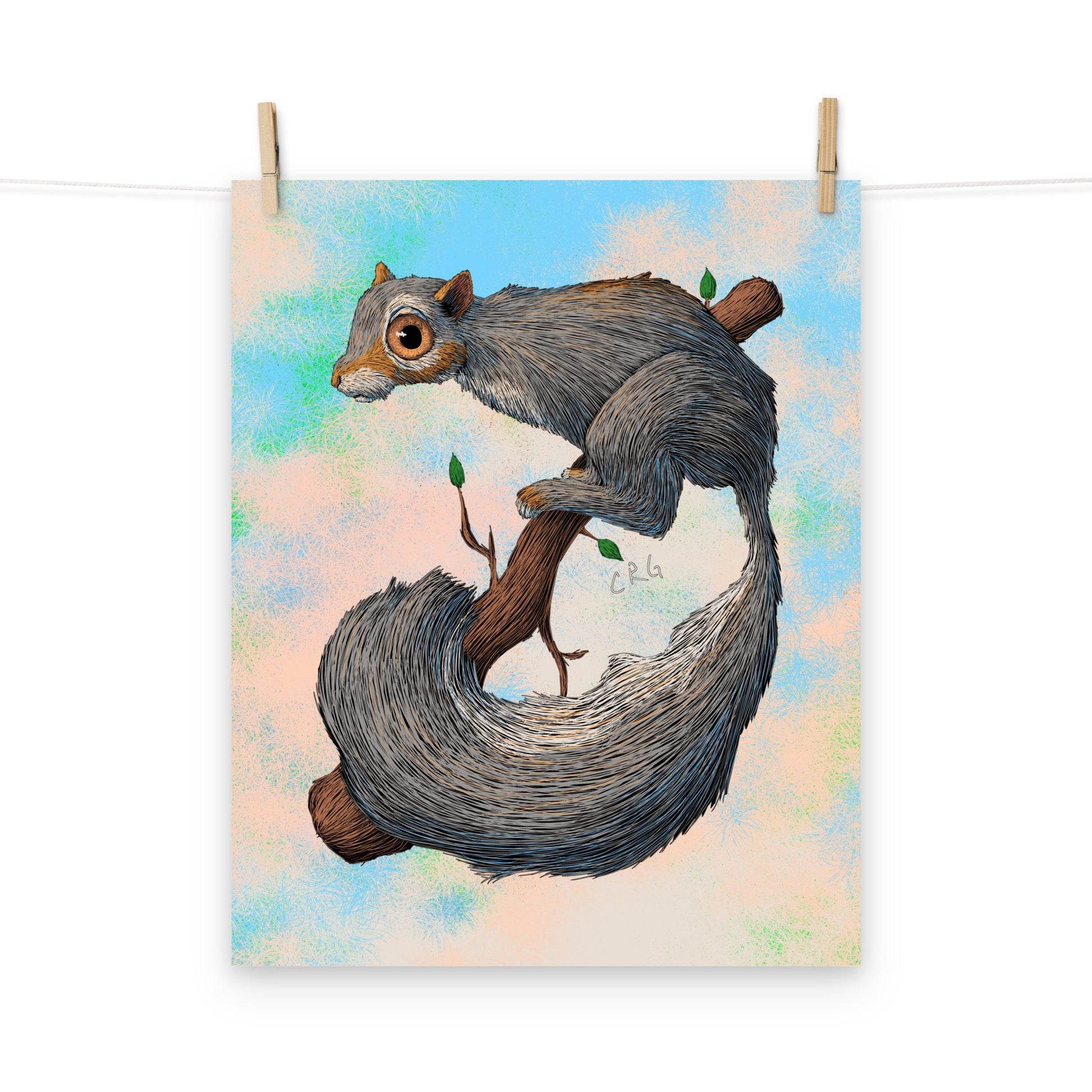 Anxious Squirrel Art Print