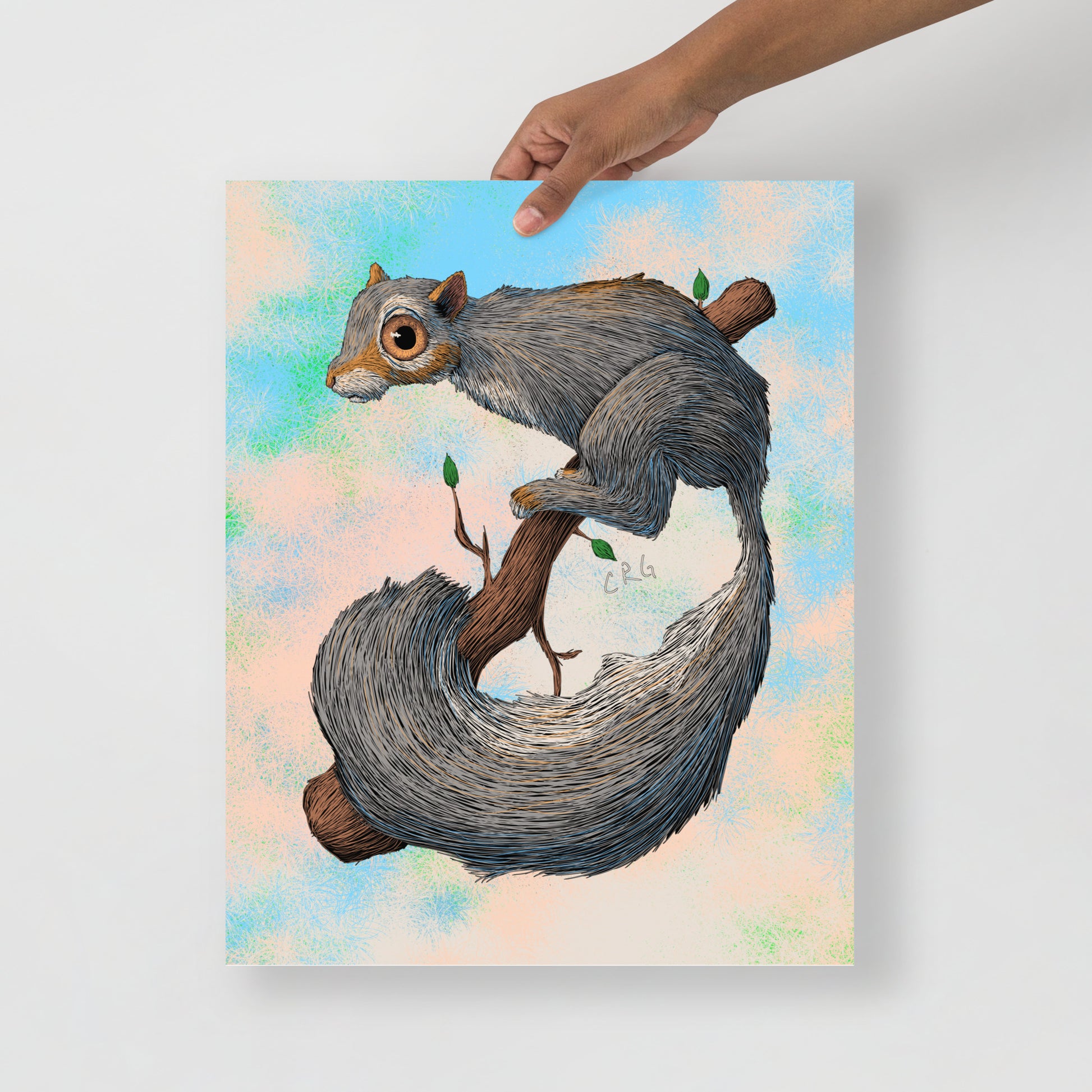 Anxious Squirrel Art Print