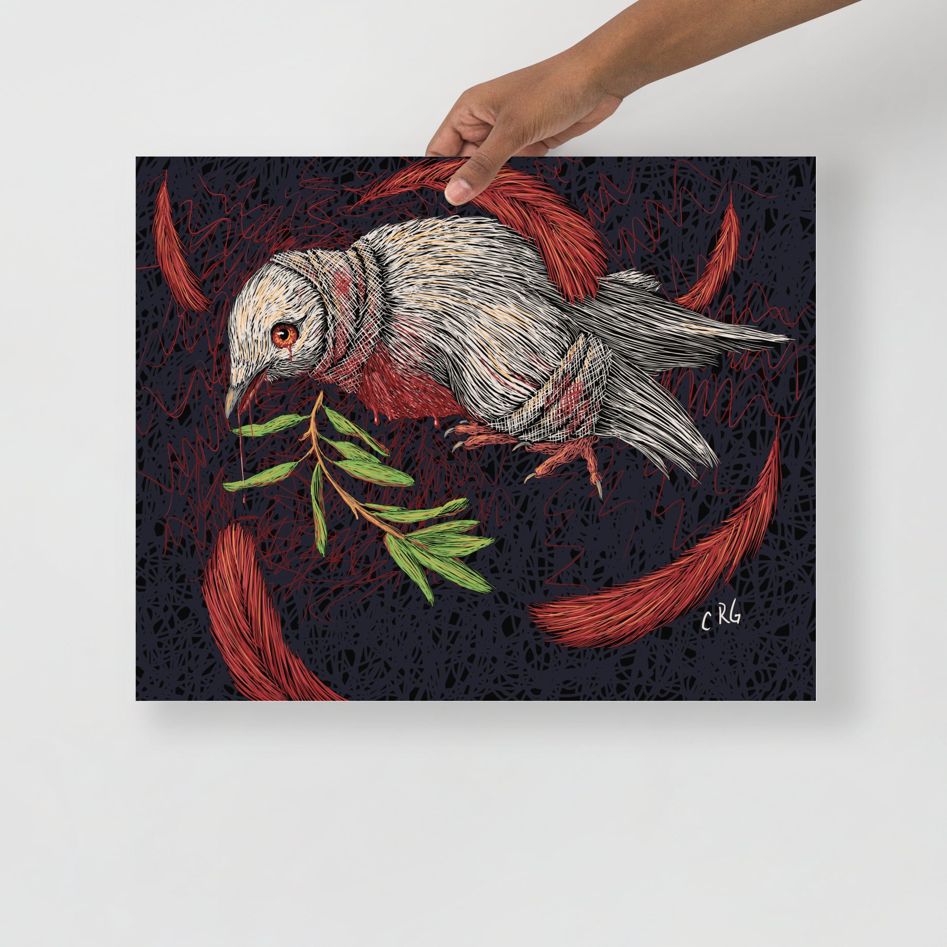 The Dying Dove Art Print